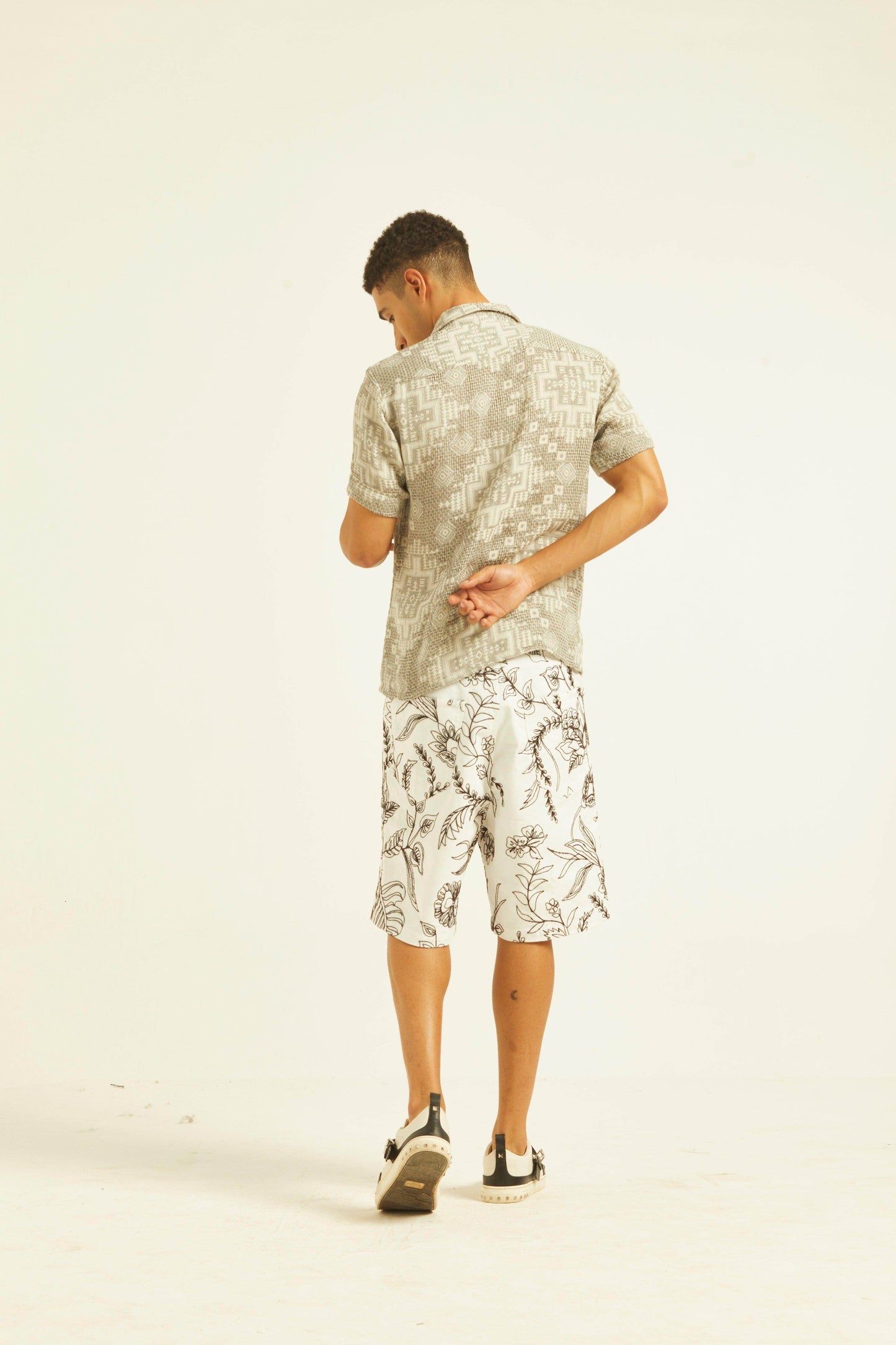 EMBROIDERED LONG SHORTS - dash and dot