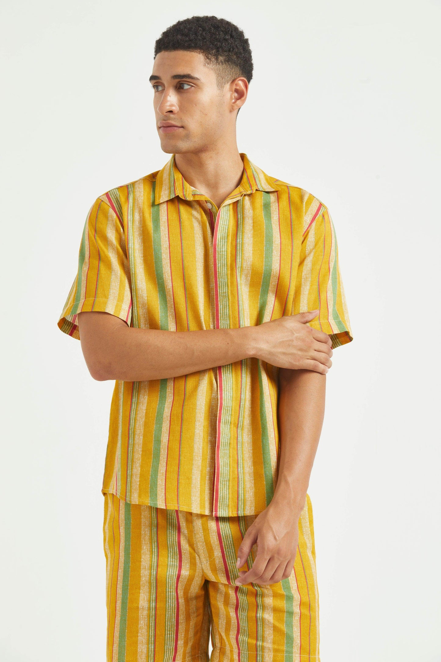 MULTI STRIPE LINEN SHORTS SET - dash and dot