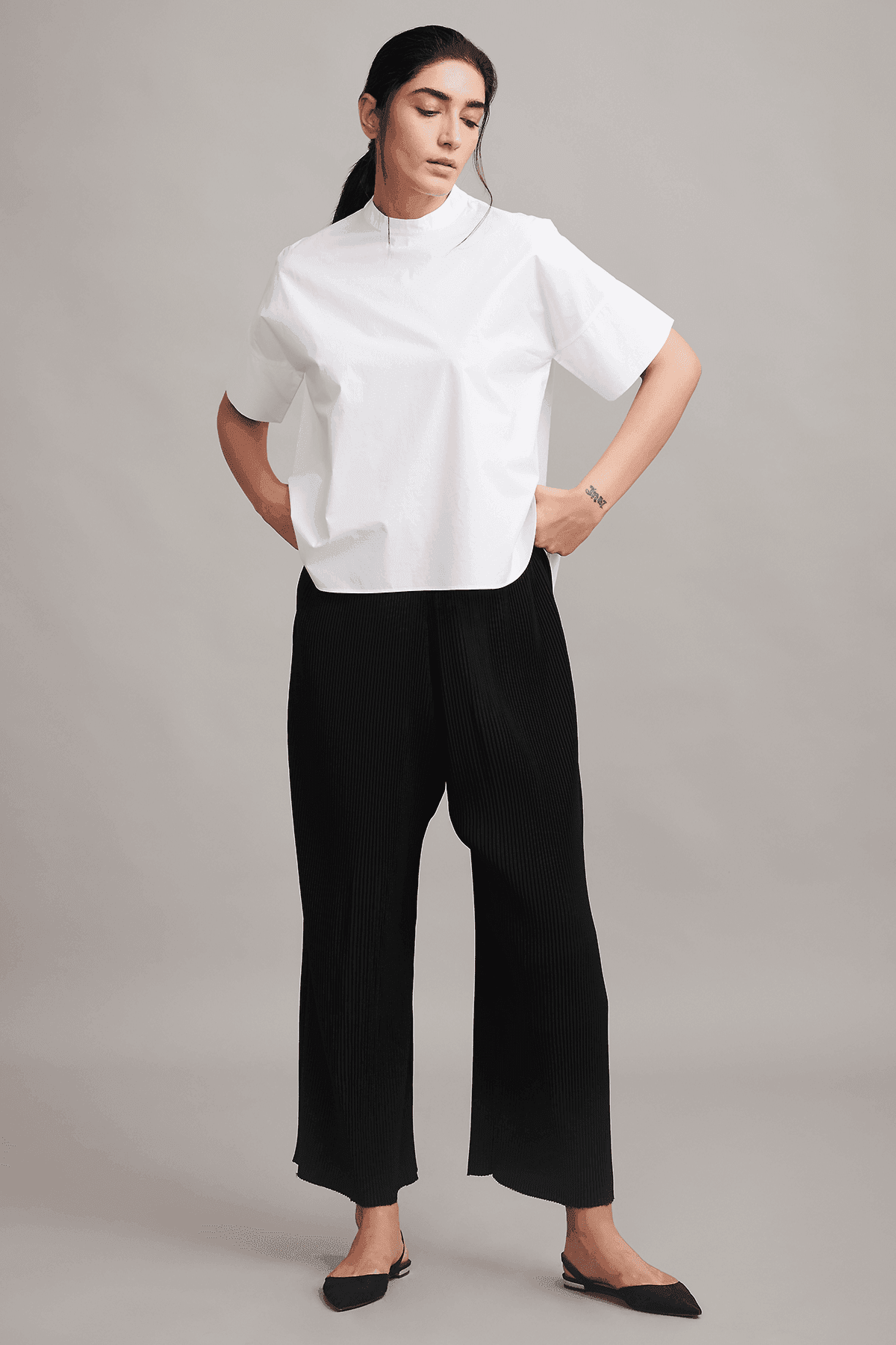 BOXY POPLIN SHIRT - dash and dot