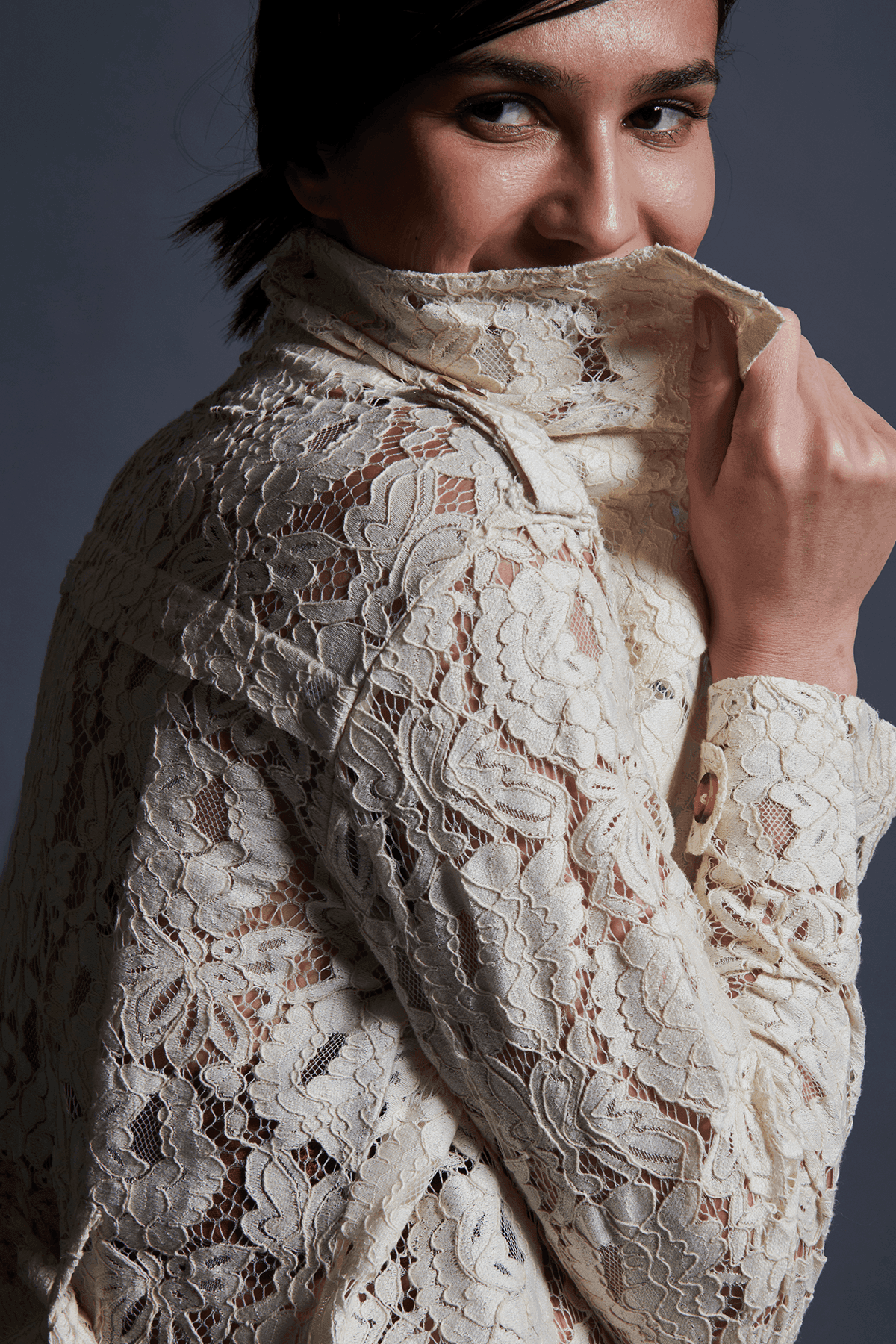 DECONSTRUCTED LACE JACKET - dash and dot