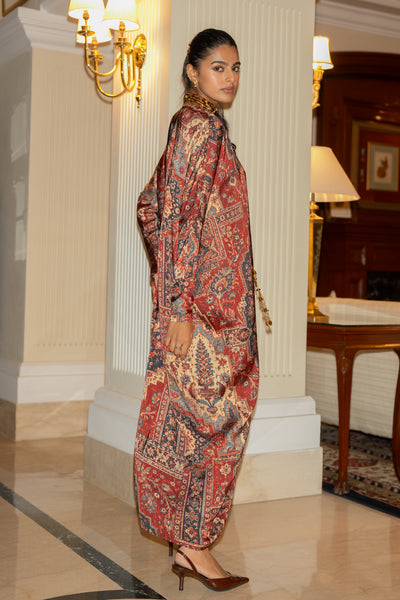 KILIM PRINT KAFTAN DRESS