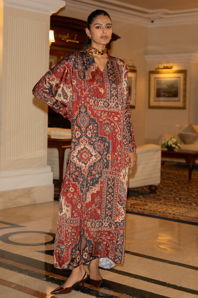 KILIM PRINT KAFTAN DRESS