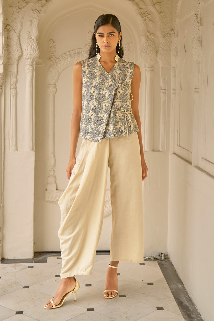 ASYMMETRICAL LINEN PANT dash and dot