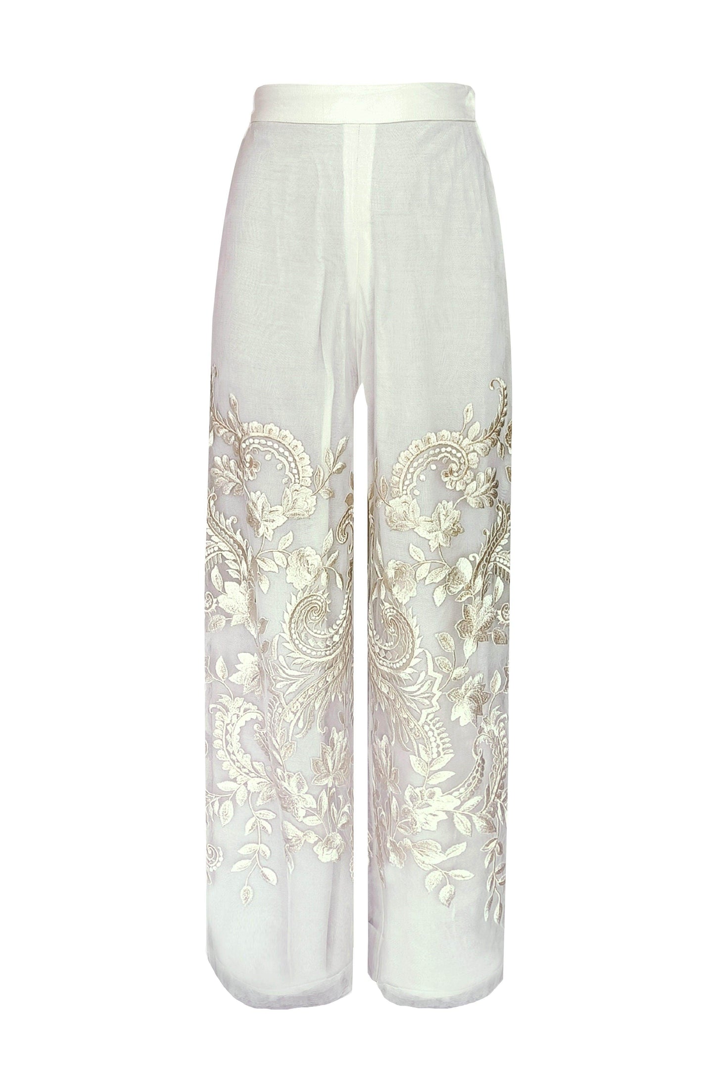 EMBROIDERED IVORY CULOTTE - dash and dot