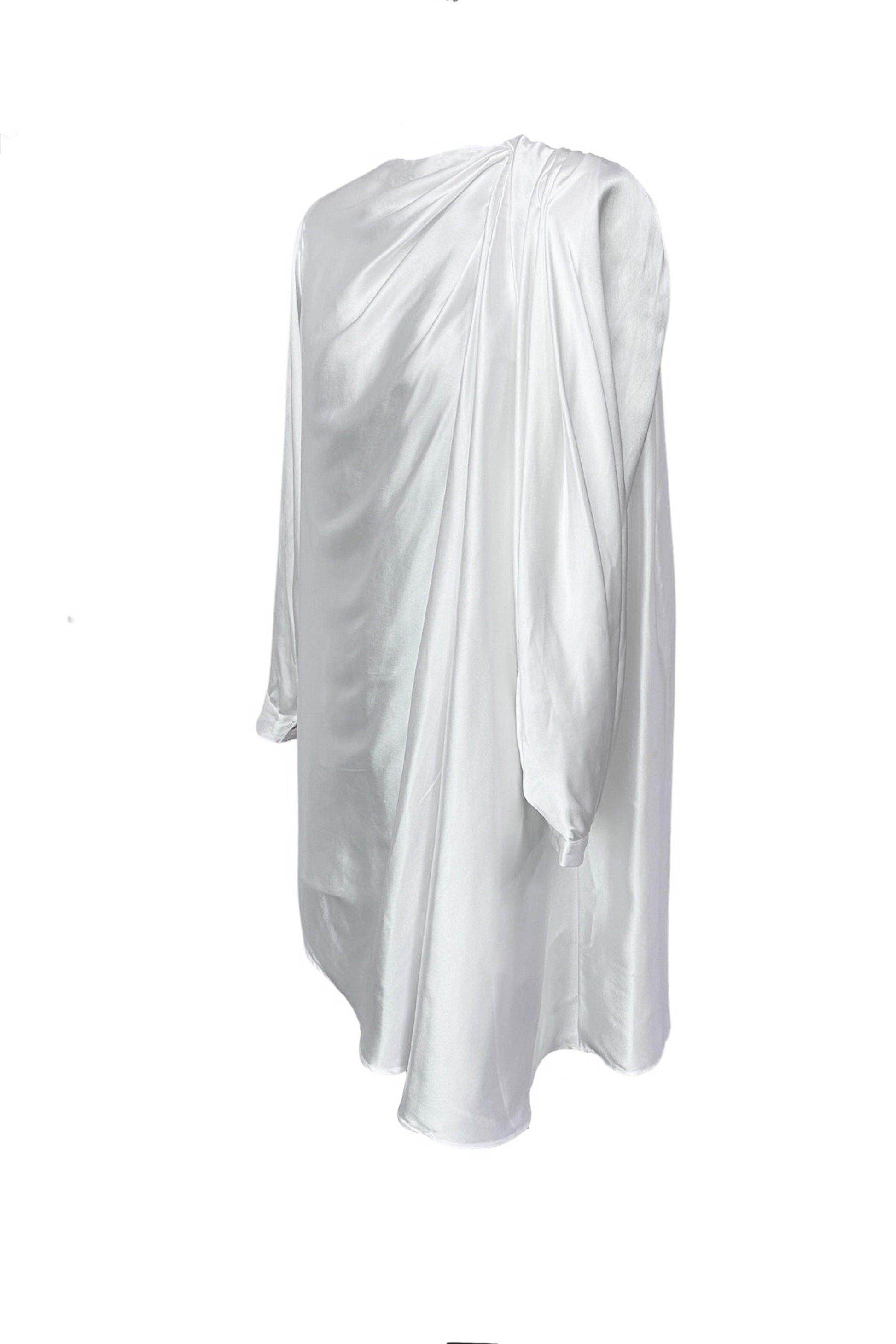 IVORY SATIN MIDI - dash and dot
