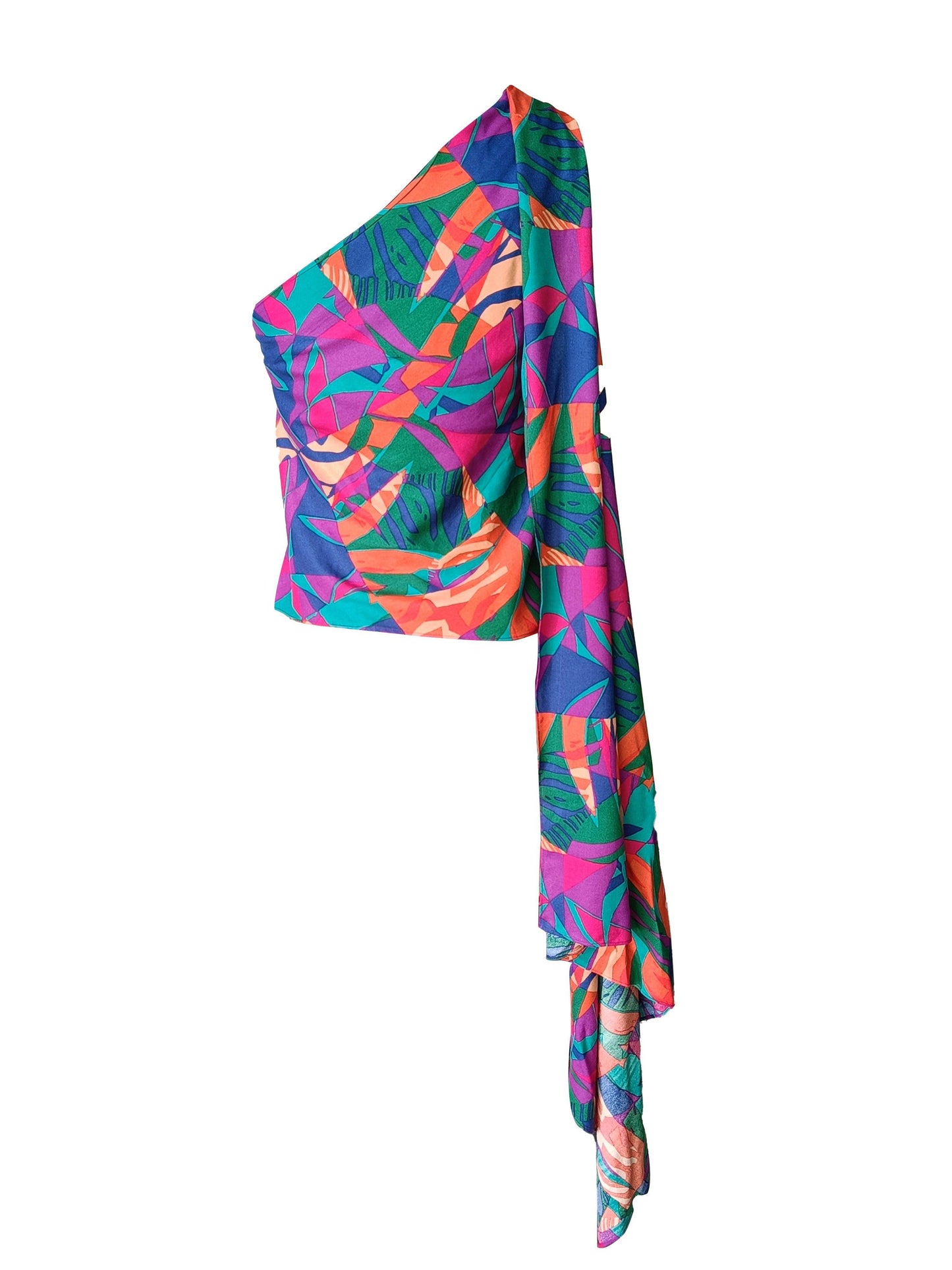 ABSTRACT PRINTED DRAPE SKIRT - dash and dot