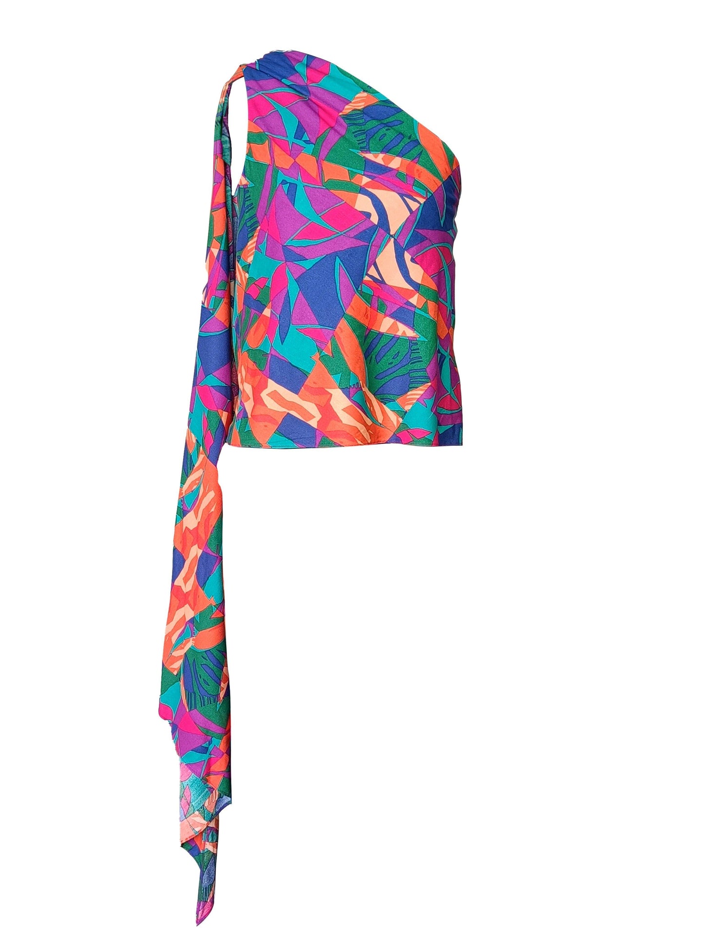 ABSTRACT PRINTED DRAPE SKIRT - dash and dot