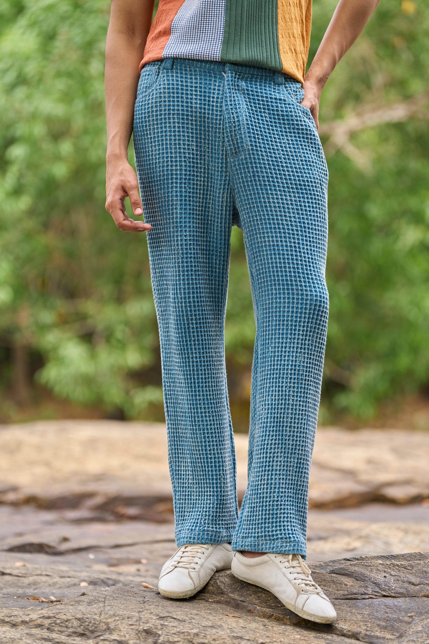 WASHED TEXTURED PANT - dash and dot
