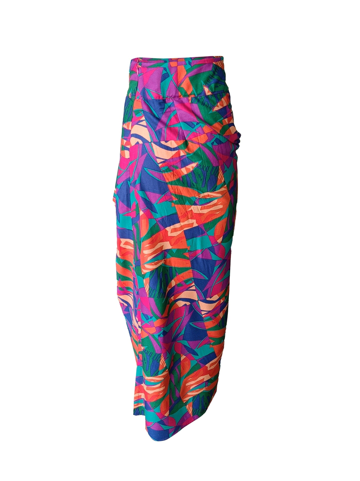ABSTRACT PRINTED DRAPE SKIRT - dash and dot