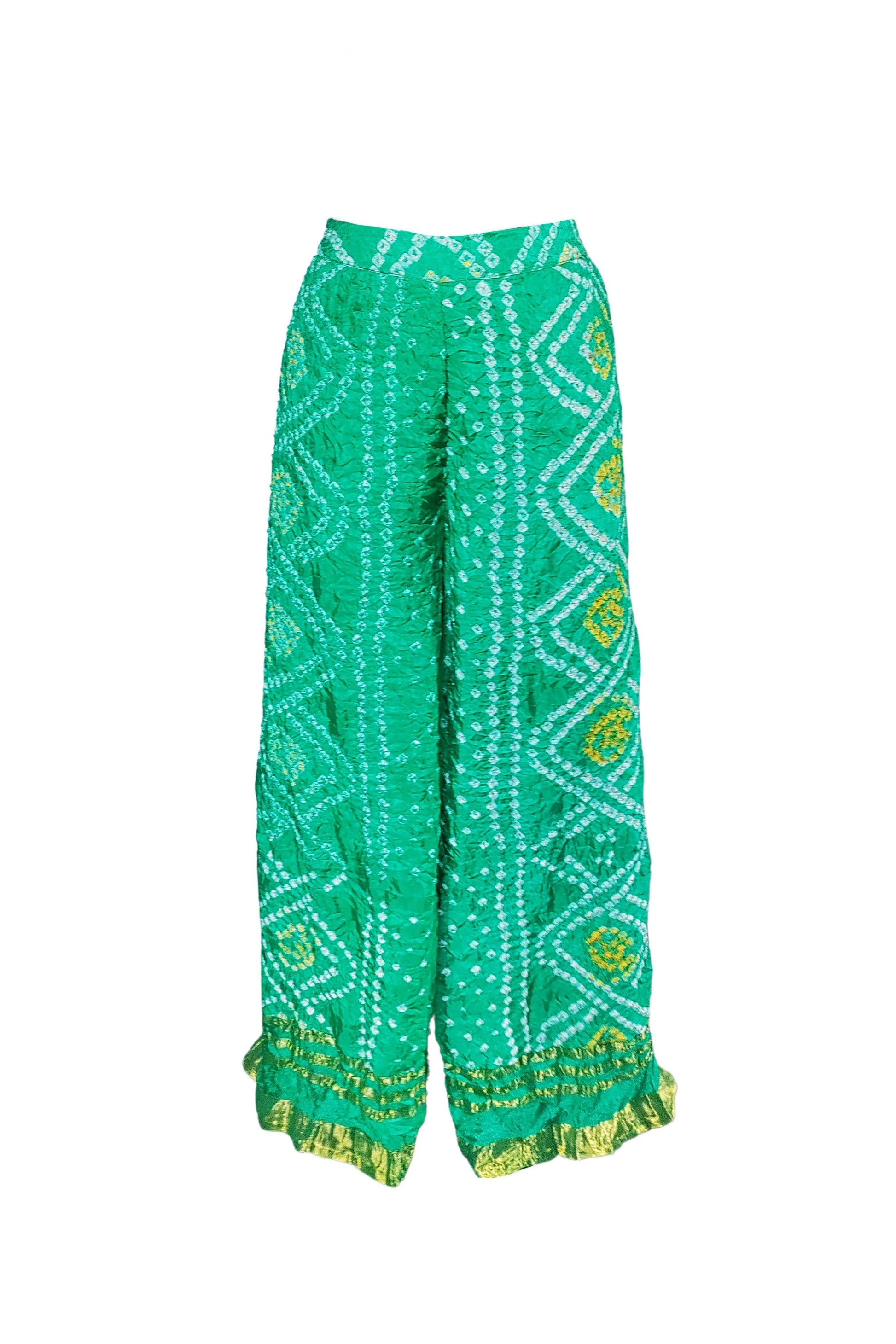 GREEN BANDHANI PANTS - dash and dot