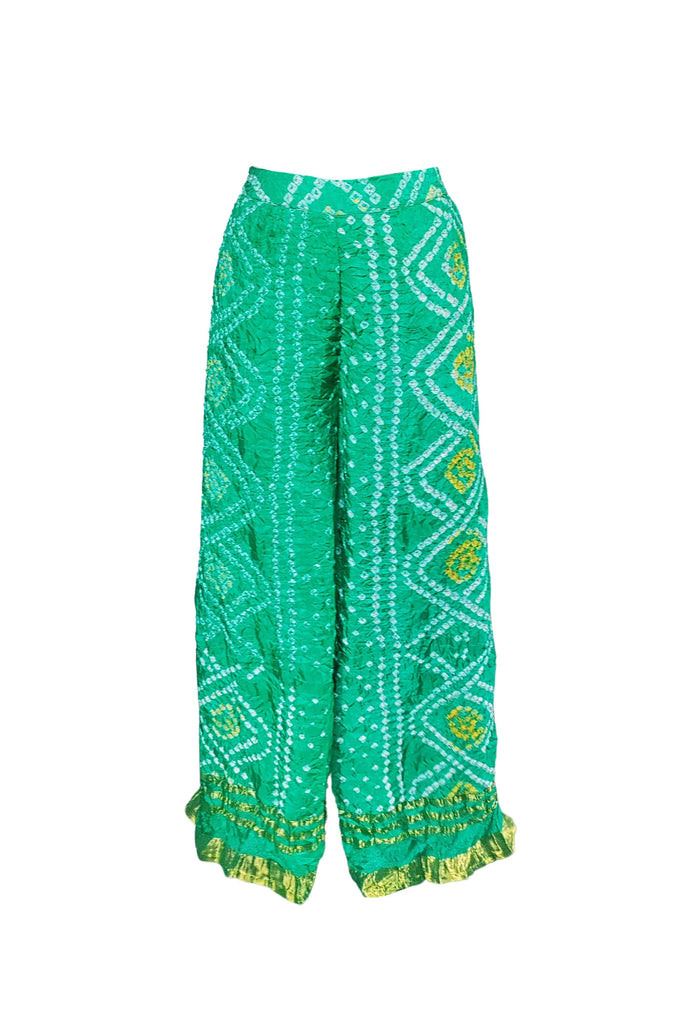 GREEN BANDHANI PANTS - dash and dot dash and dot