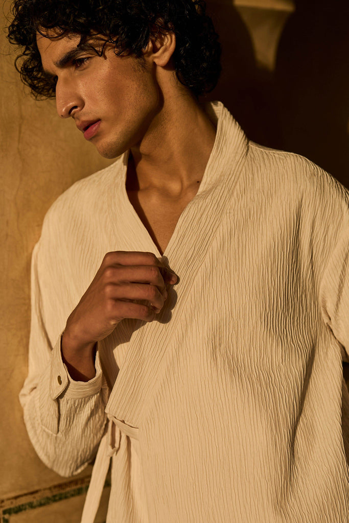 SIDE TIE TEXTURED SET - dash and dot dash and dot