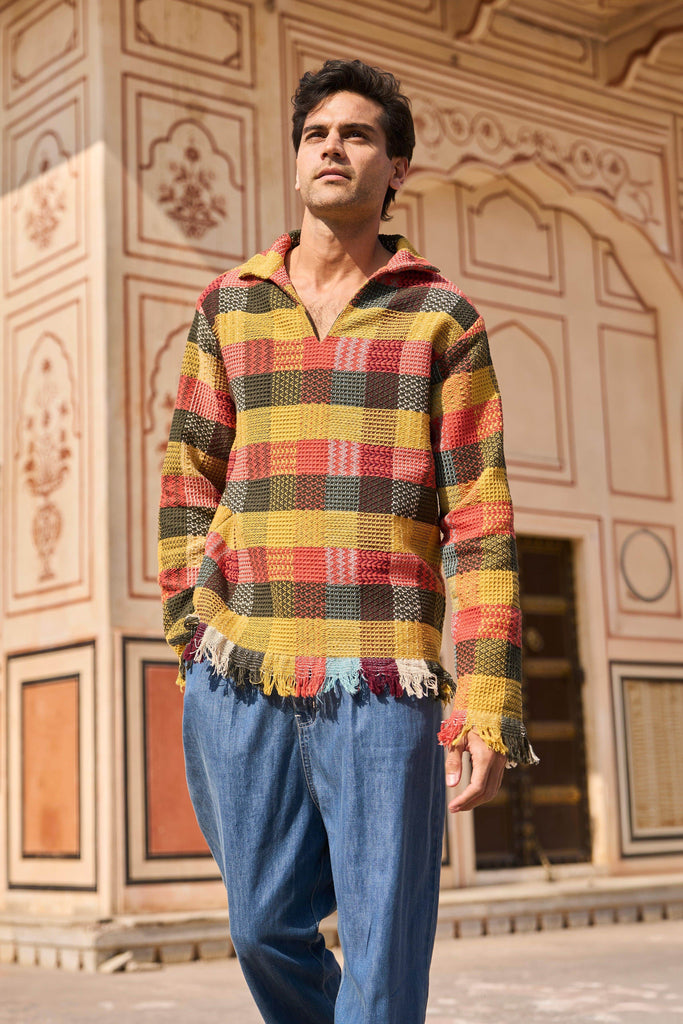 CHECK POPOVER SHIRT - dash and dot dash and dot