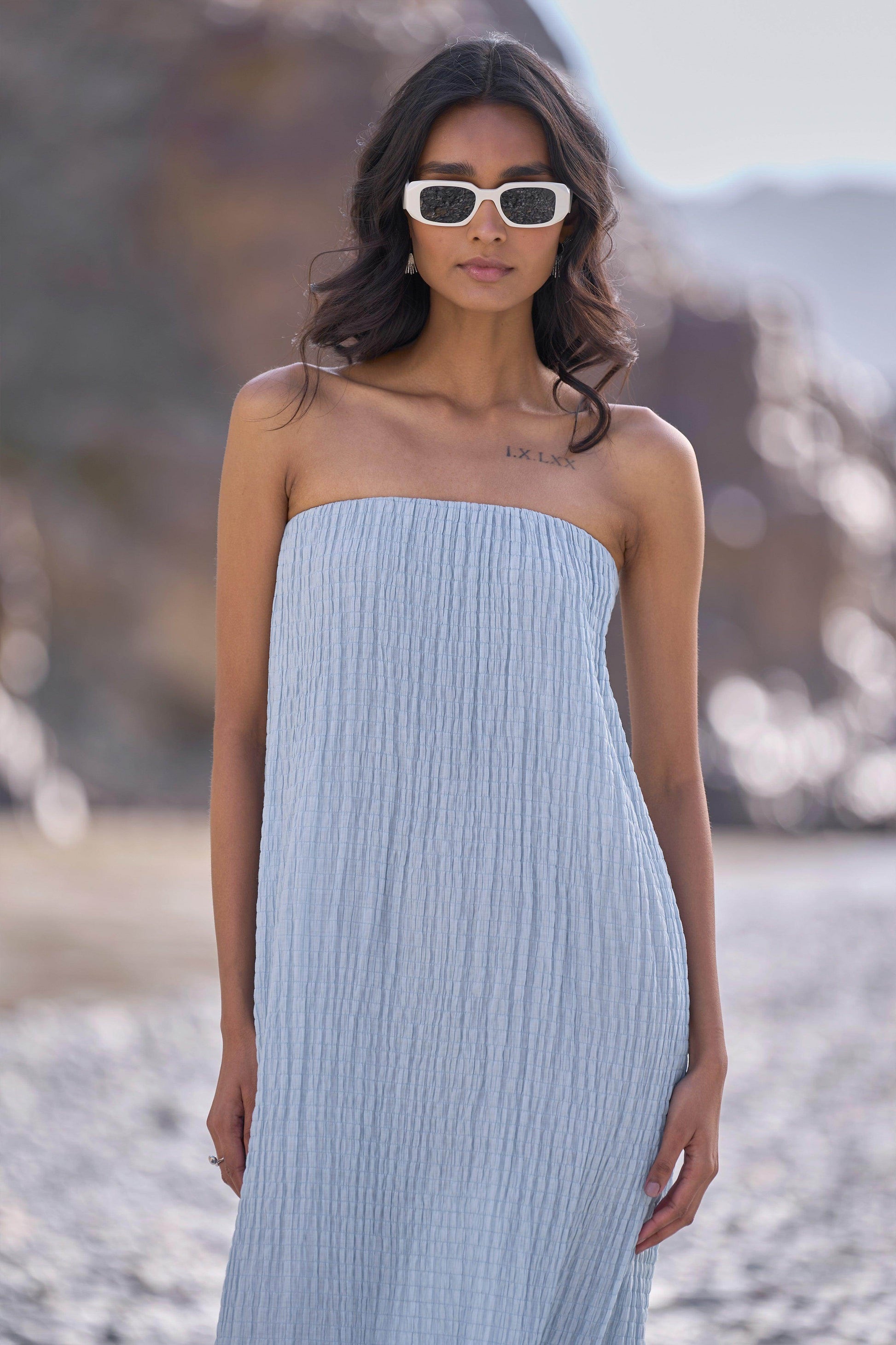 CRUSHED CRINKLED MIDI - dash and dot