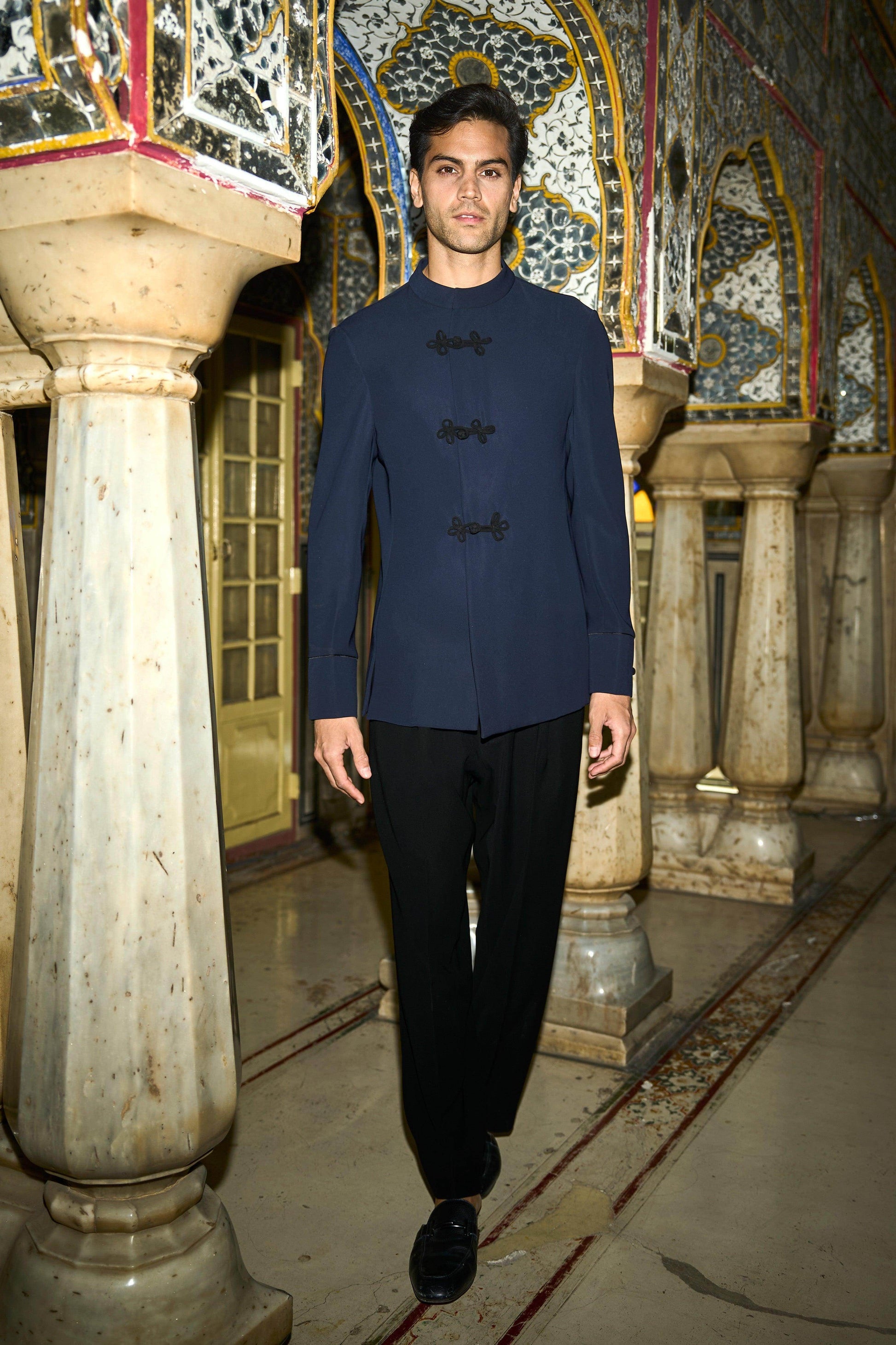 CONTRAST KNOT BUTTON SUIT - dash and dot