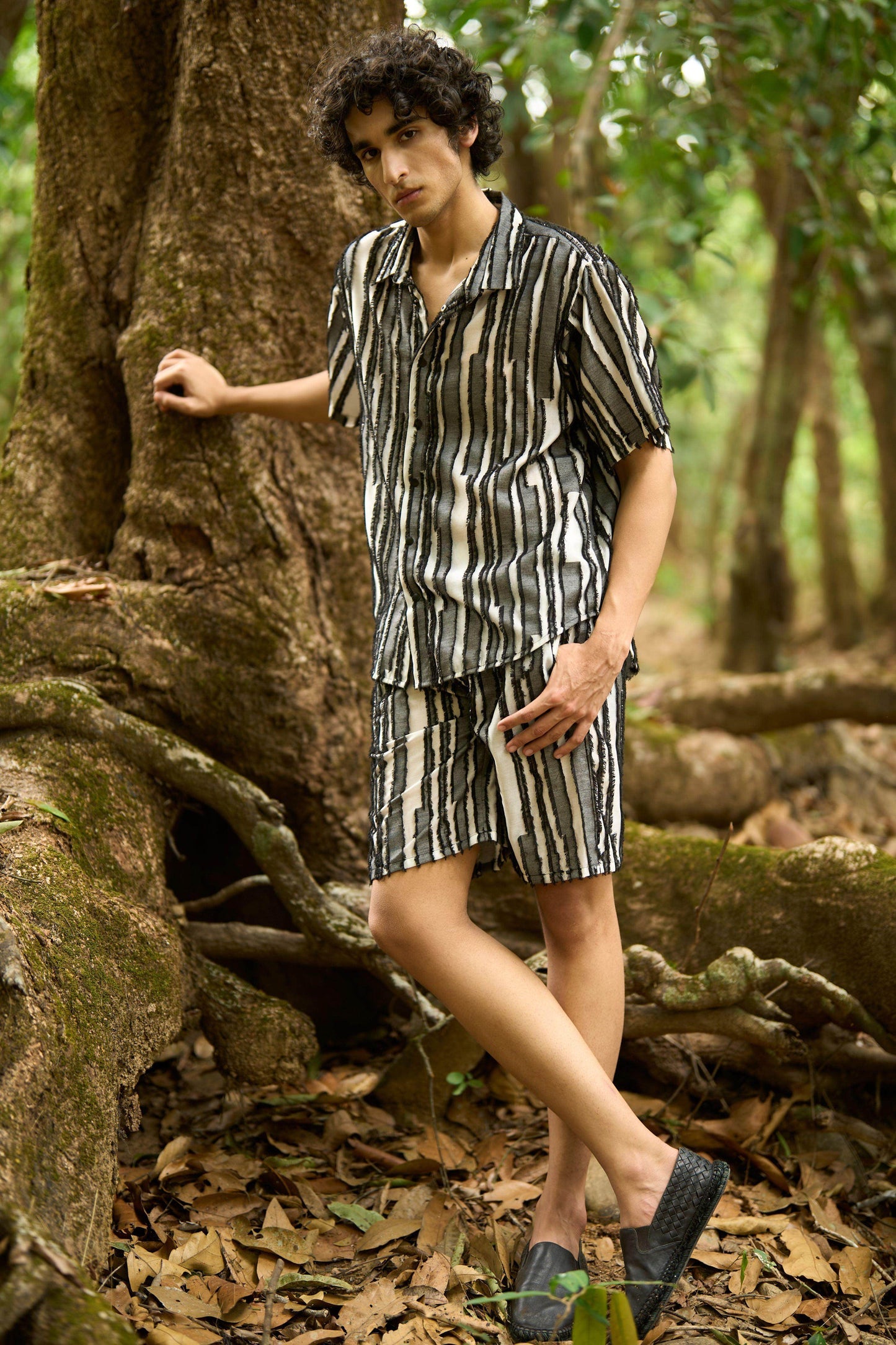 TEXTURED STRIPE SET - dash and dot