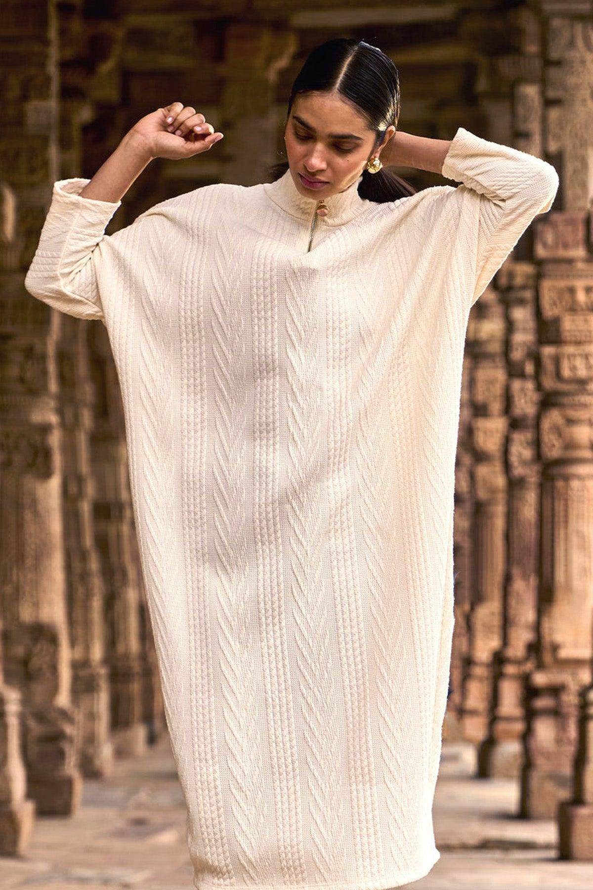 IVORY KNIT MIDI - dash and dot