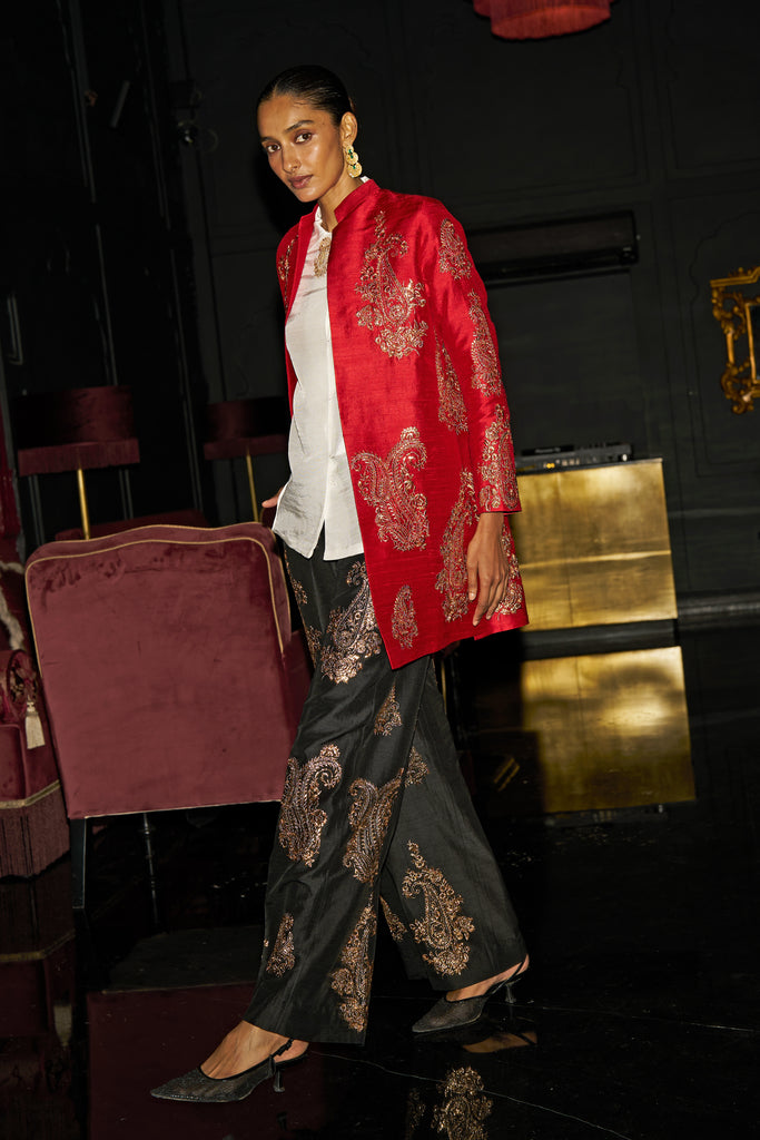 EMBROIDERED PAISLEY SHIRT & PANT dash and dot