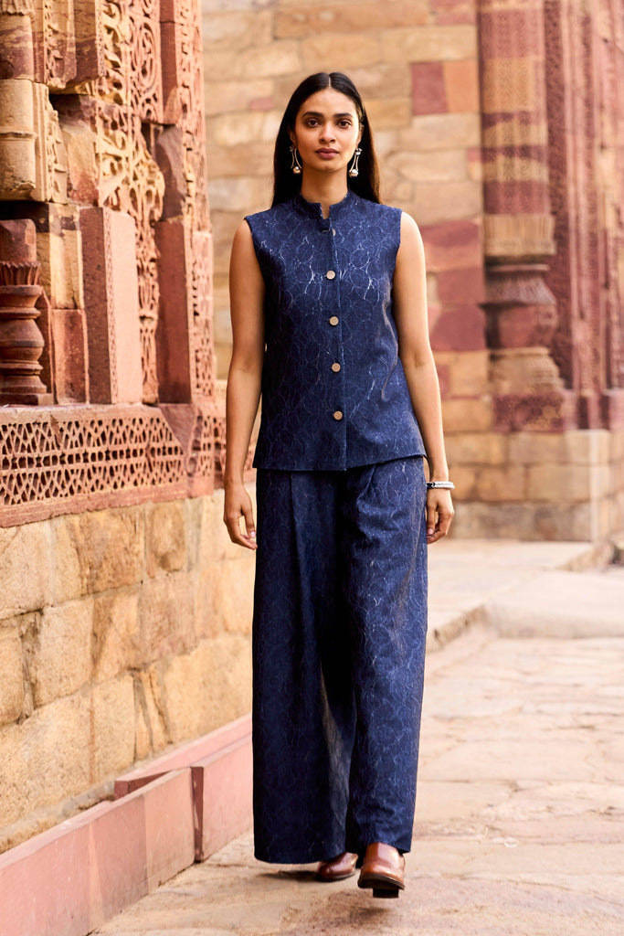 DENIM LACE WAISTCOAT AND PANT SET - dash and dot dash and dot