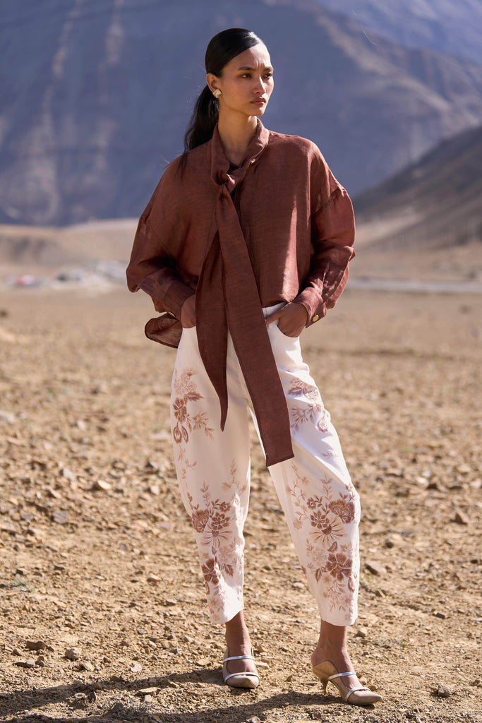 EMBROIDERED BARREL PANT - dash and dot dash and dot