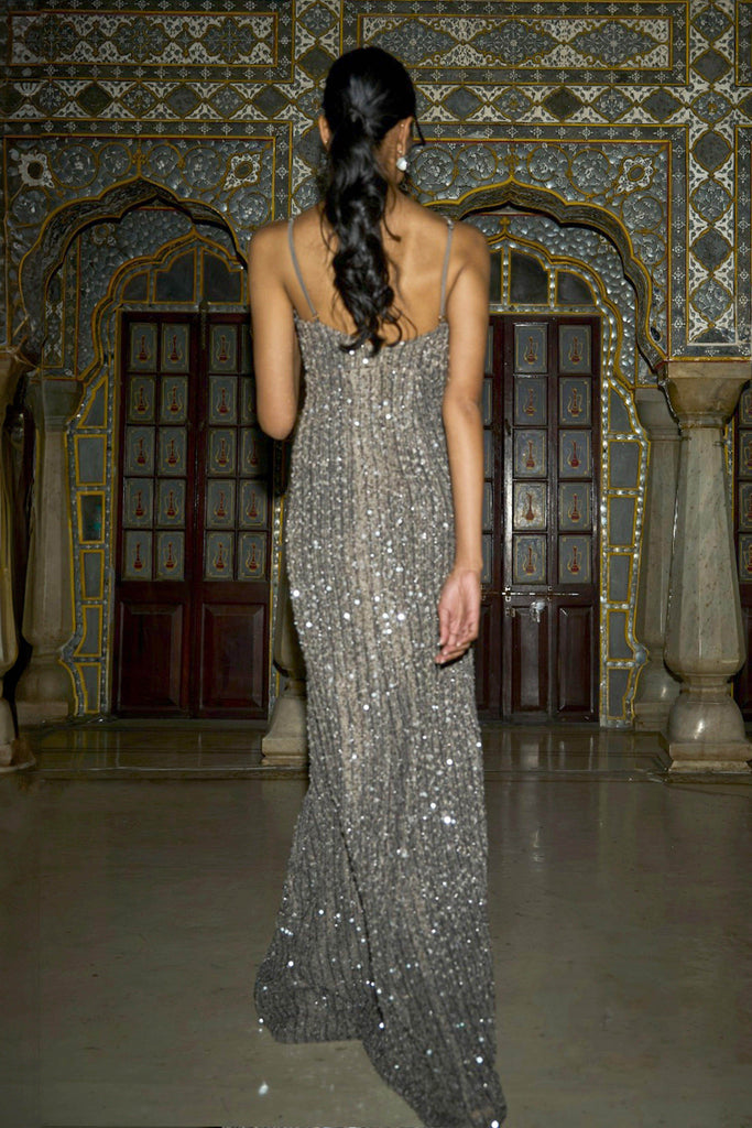 SEQUIN TEXTURED GOWN - dash and dot dash and dot