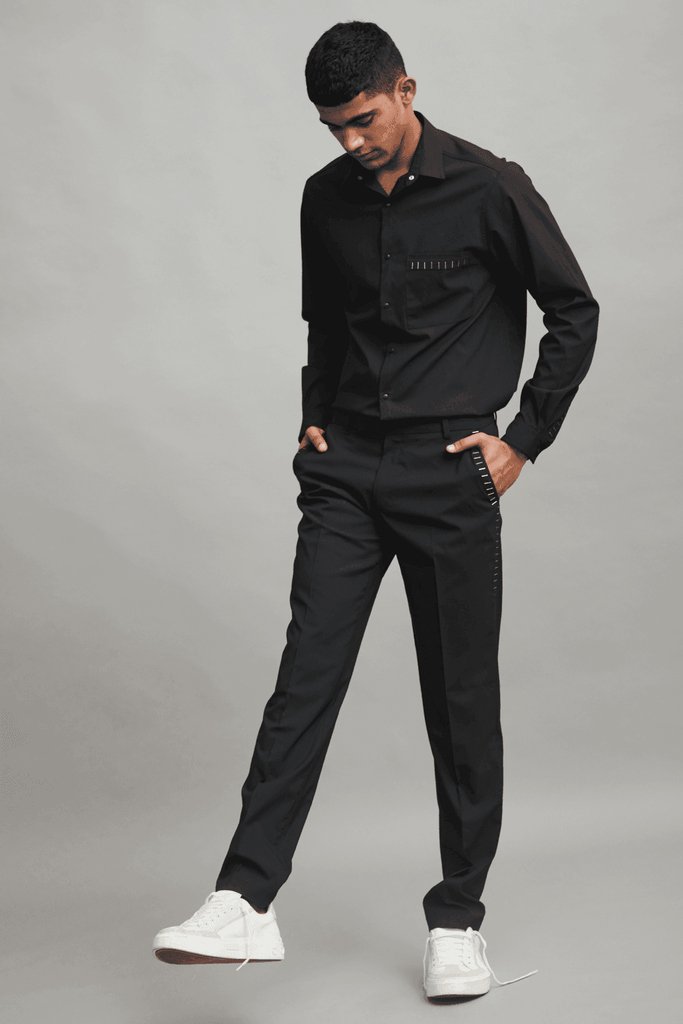 BLACK STAPLE CO-ORD SET - dash and dot dash and dot