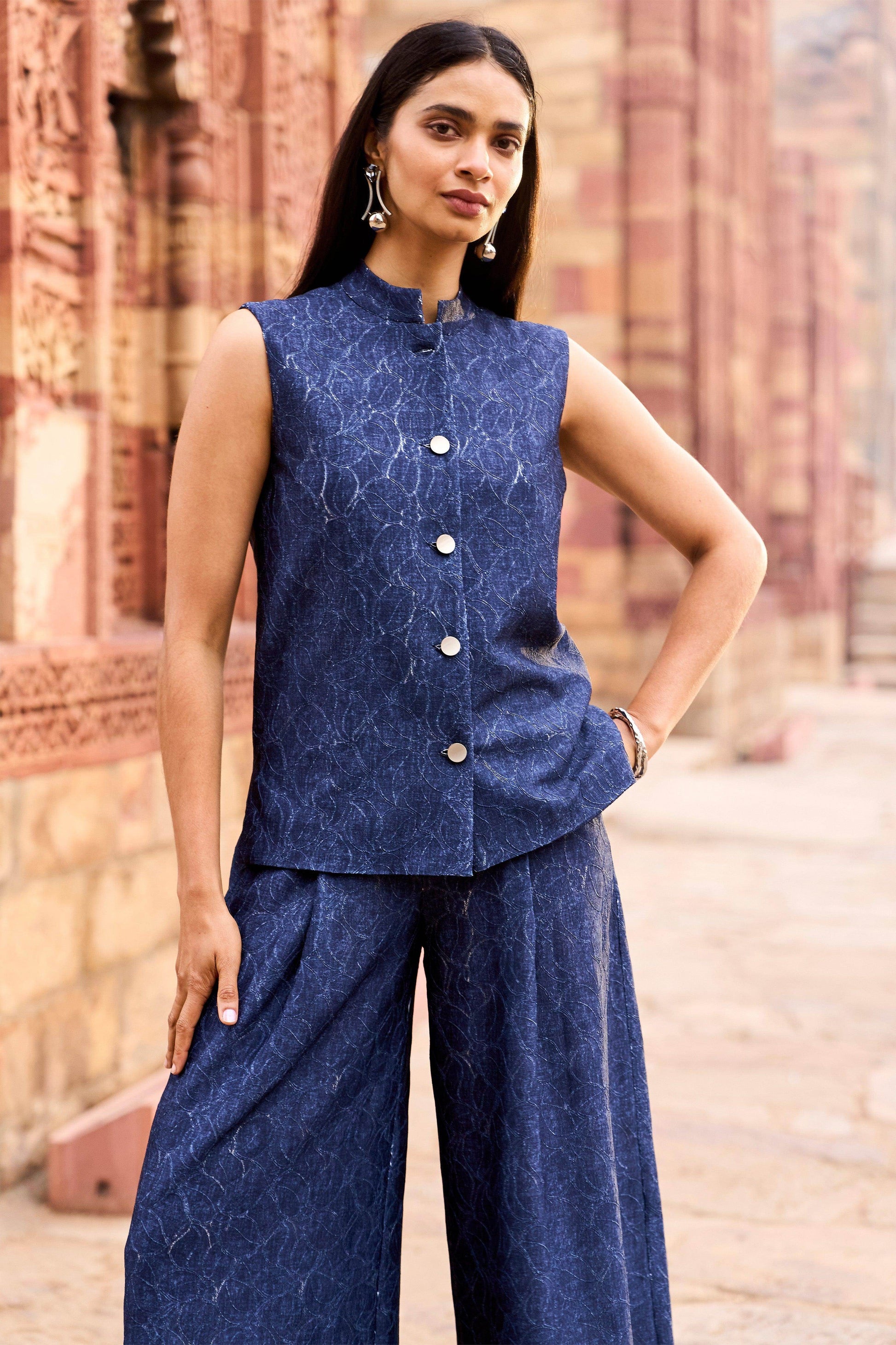 DENIM LACE WAISTCOAT - dash and dot