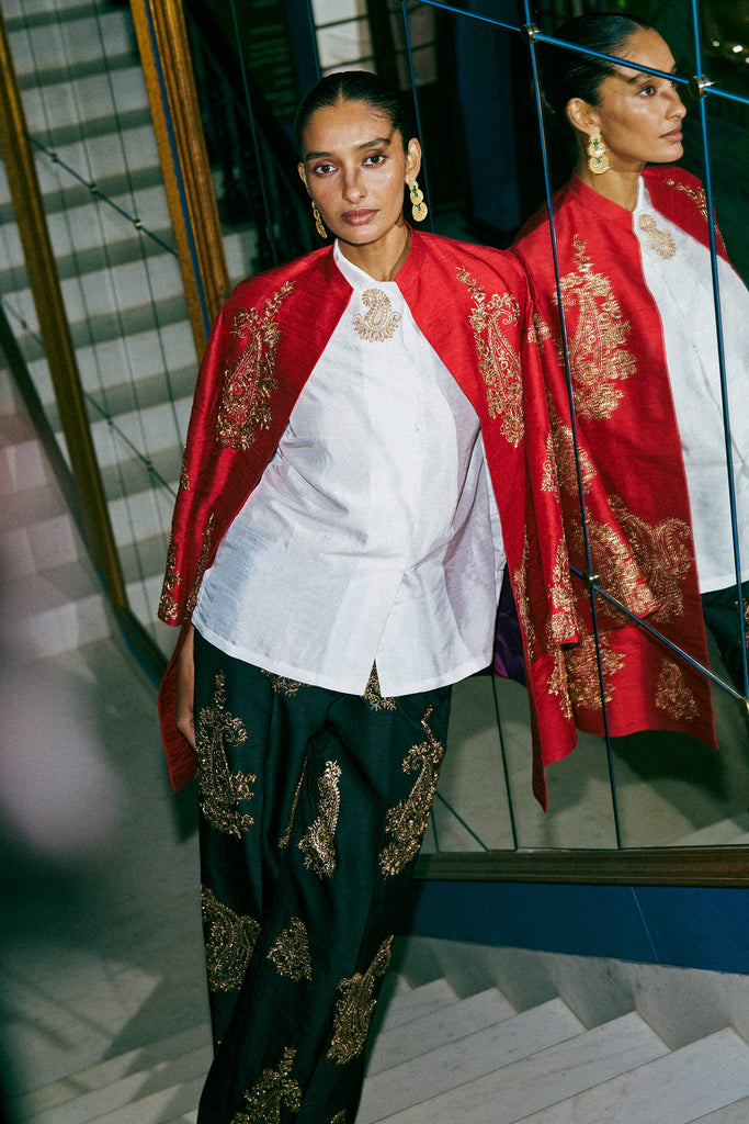 EMBROIDERED PAISLEY JACKET & PANT dash and dot