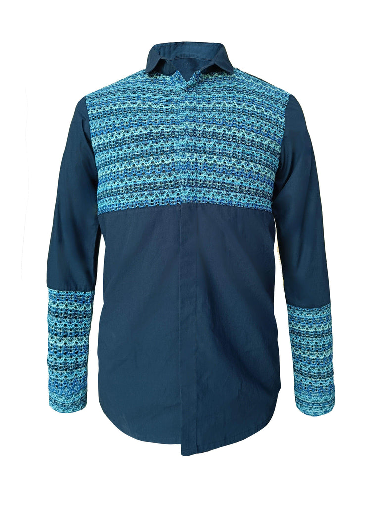 LACE BLOCK SHIRT - dash and dot dash and dot