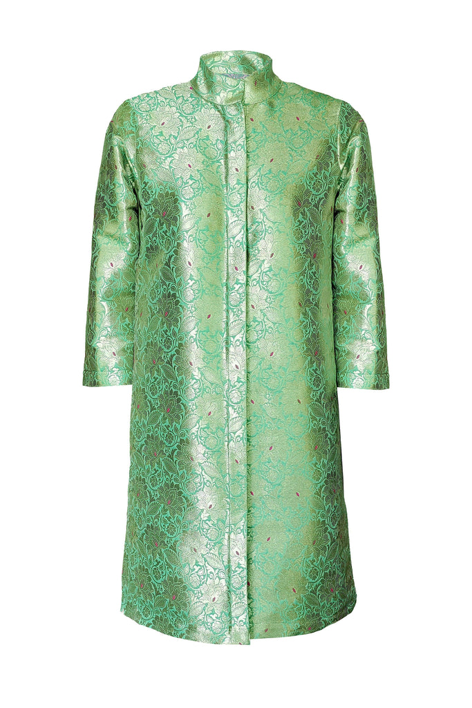 STRUCTURED BROCADE LONGLINE TOP - dash and dot dash and dot