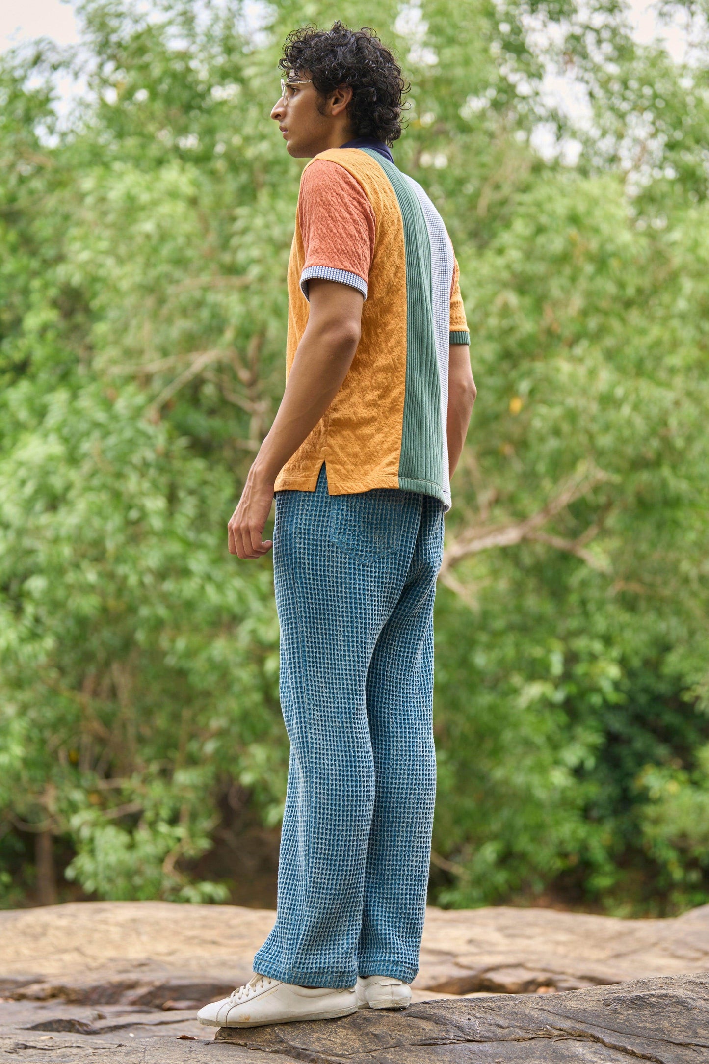 WASHED TEXTURED PANT - dash and dot