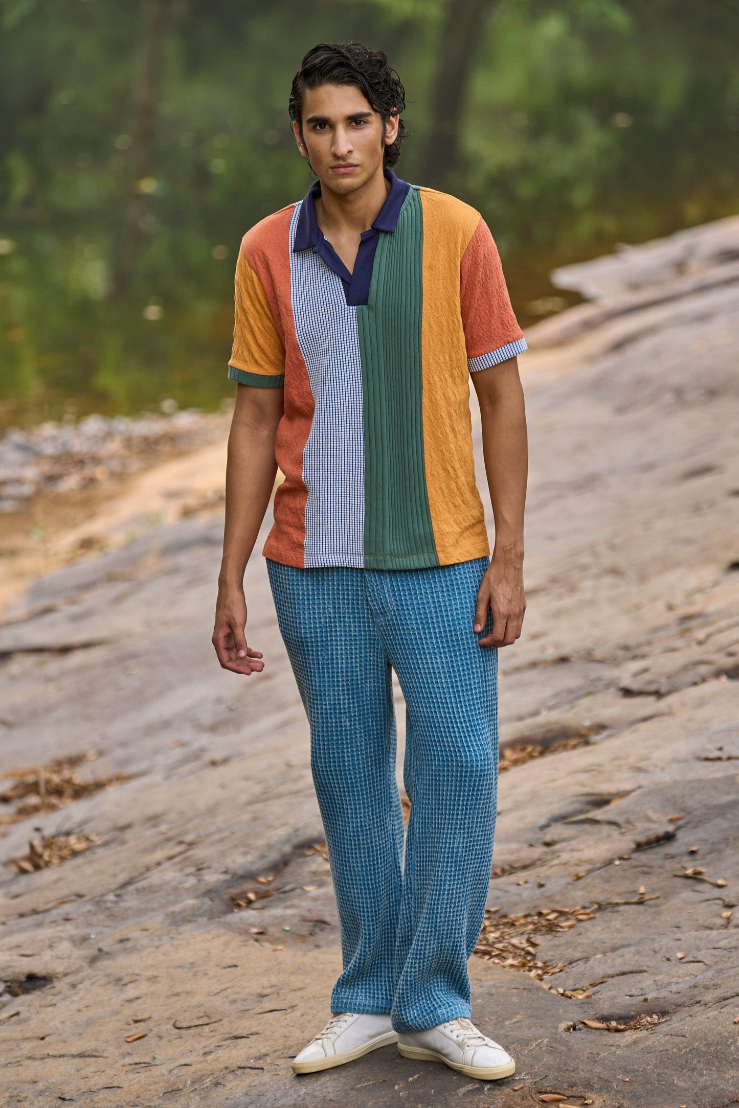 WASHED TEXTURED PANT - dash and dot