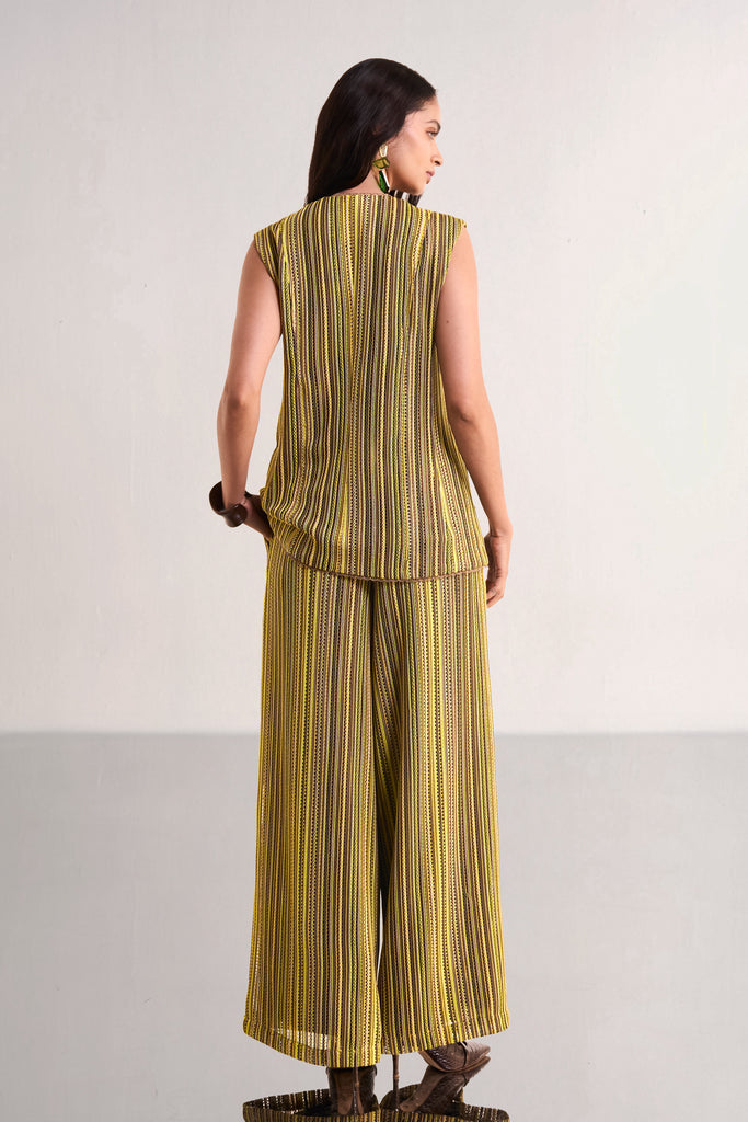 WIDE-LEGGED CROCHET KNIT PANT dash and dot