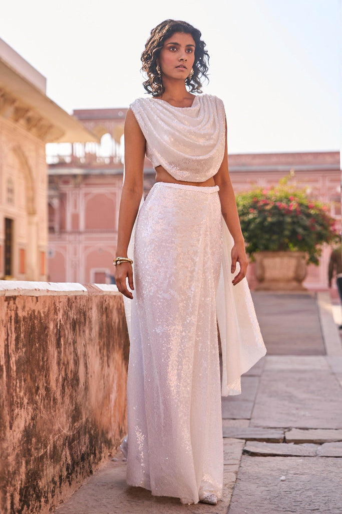 DRAPED SEQUIN SKIRT SET - dash and dot dash and dot