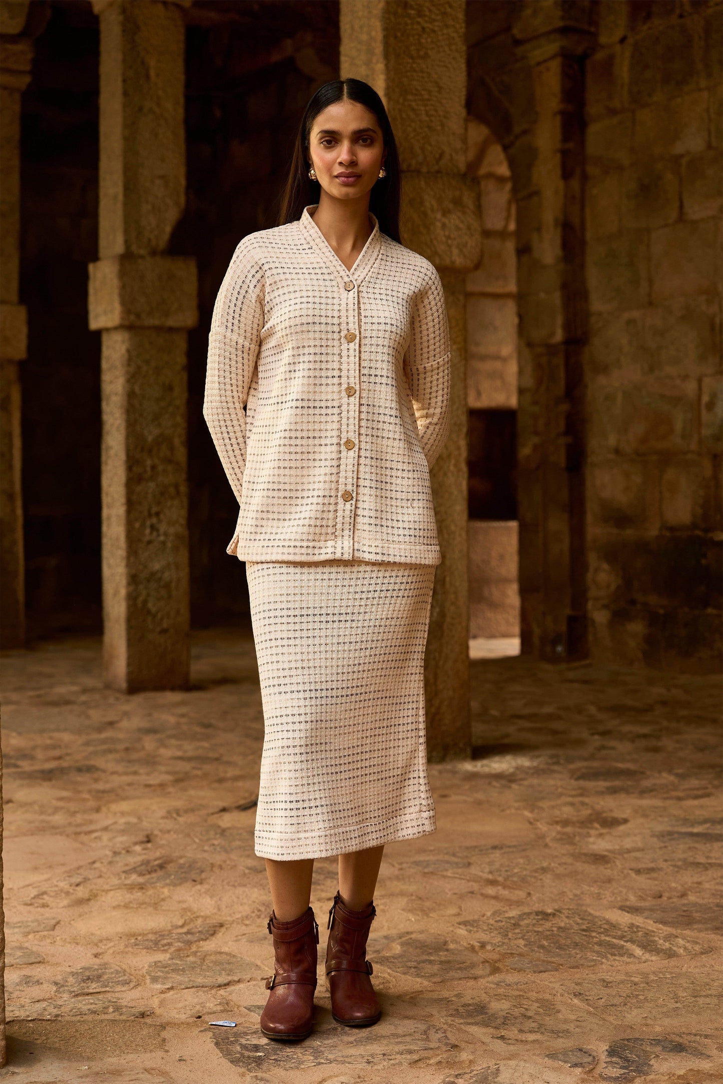 TEXTURED KNIT SET - dash and dot