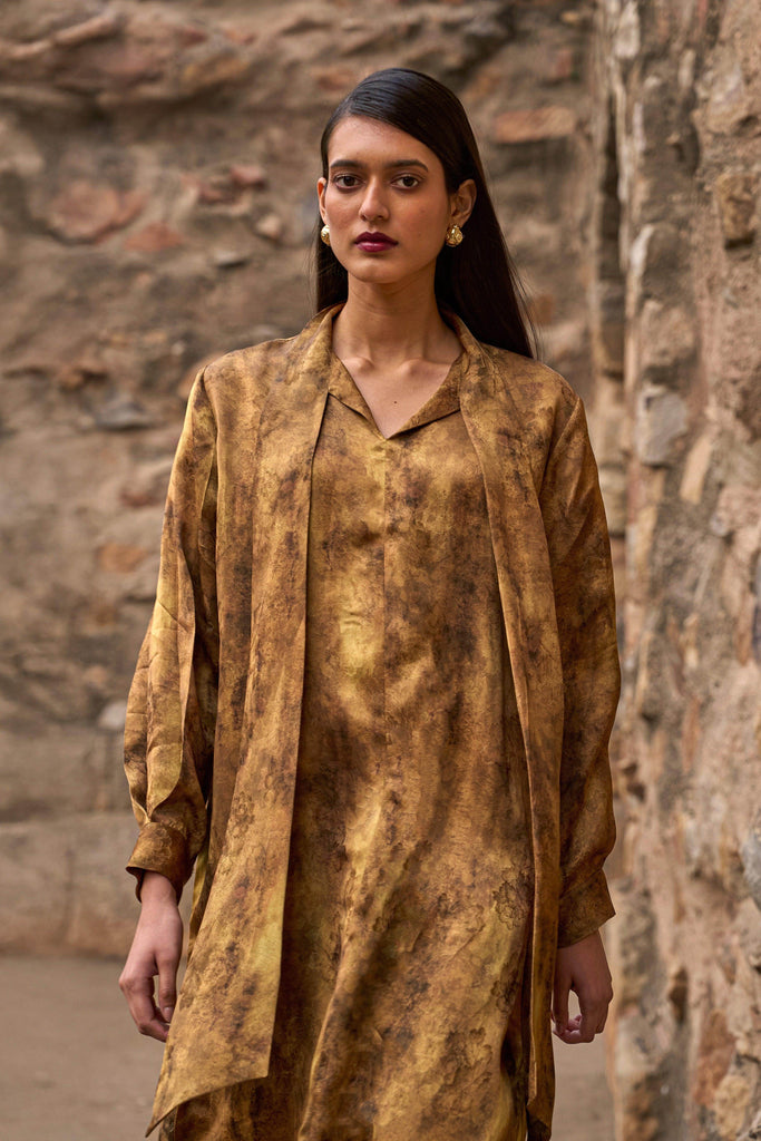 PATTERNED NECK SCARF DRESS - dash and dot dash and dot