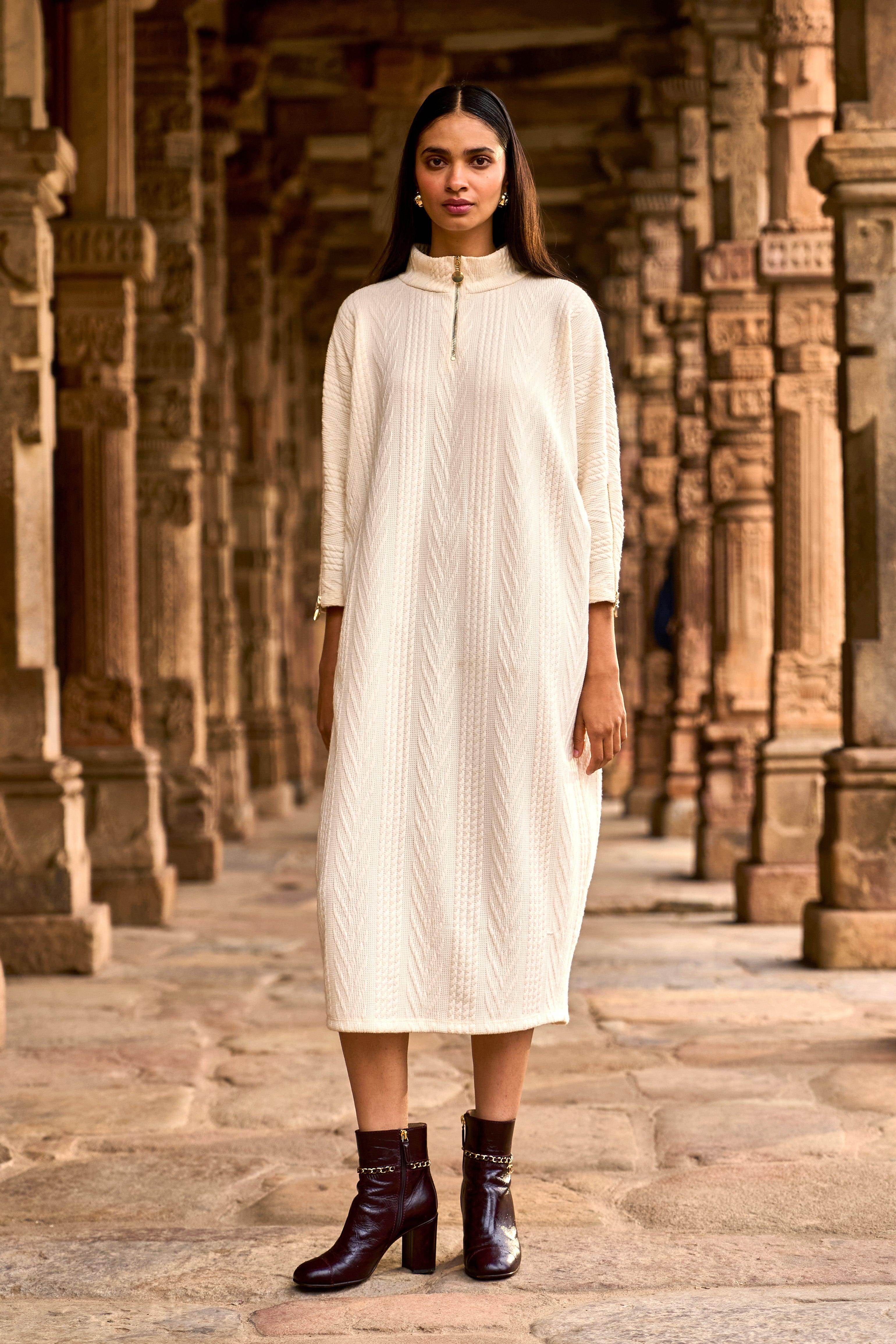ivory knit midi dress Ivory KNIT MIDI XXS / Ivory
