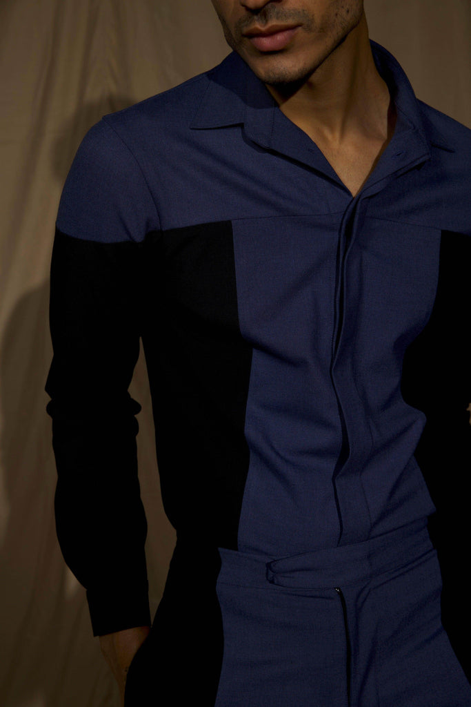 BLUE/BLACK COLOUR BLOCK SET - dash and dot dash and dot