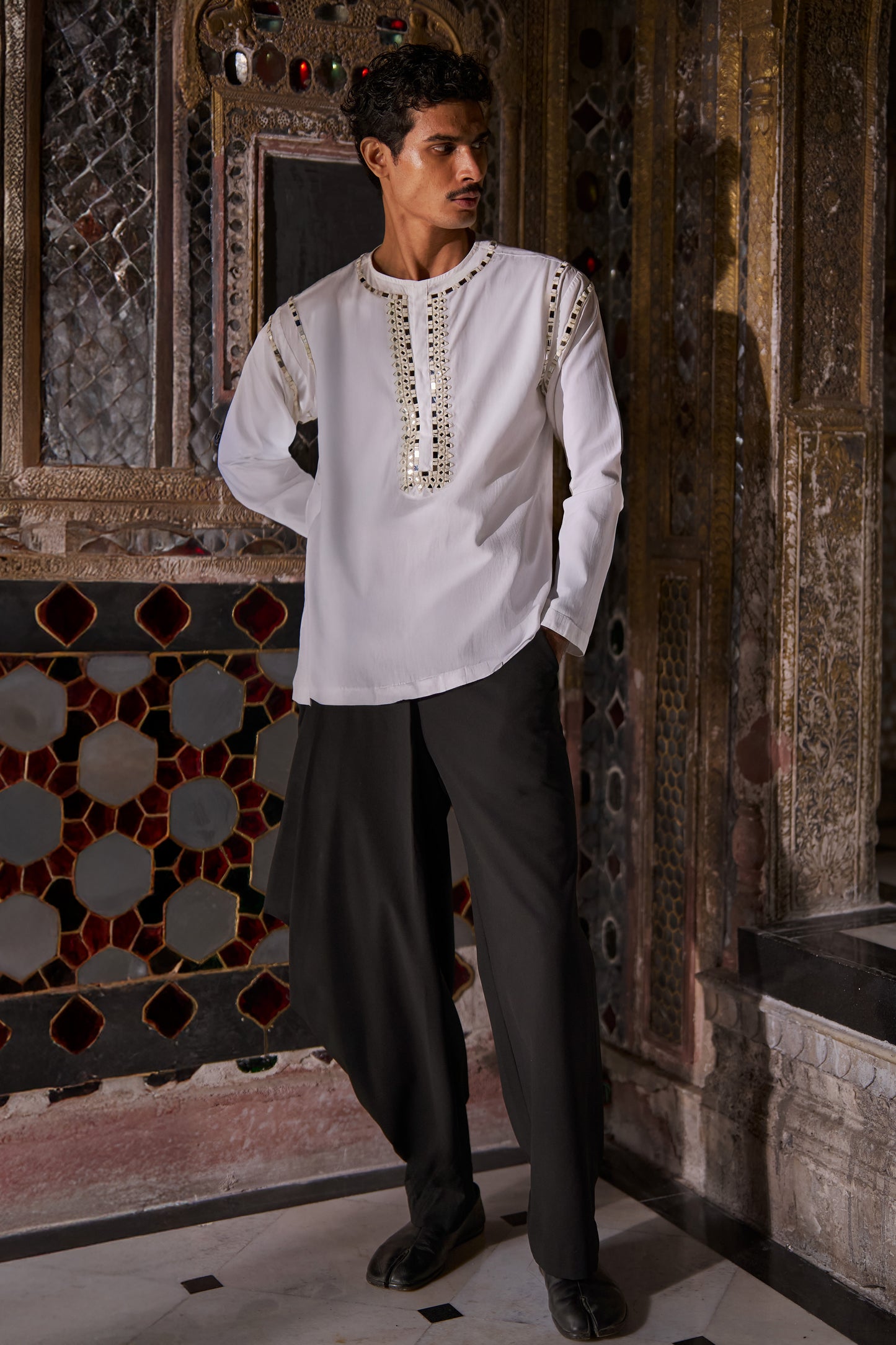 ASYMMETRICAL BLACK PANT