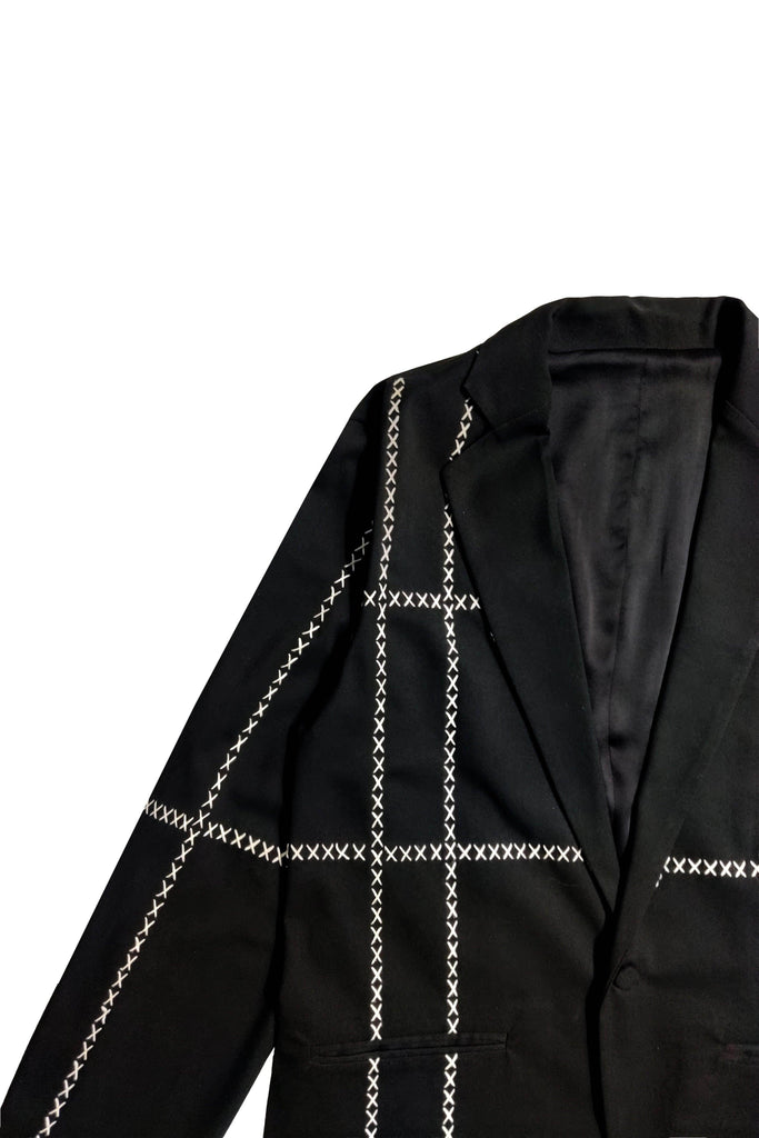 CONTRAST CROSS STITCH JACKET - dash and dot dash and dot