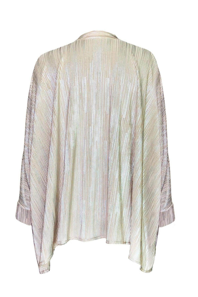 BOXY FOIL PLEATED TOP - dash and dot dash and dot