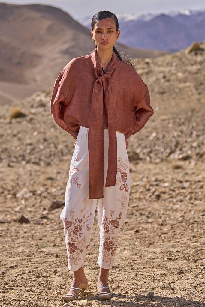 EMBROIDERED BARREL PANT - dash and dot dash and dot