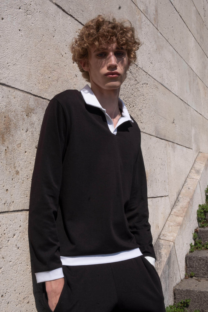 B&W FULL SLEEVE KNIT SET - dash and dot dash and dot