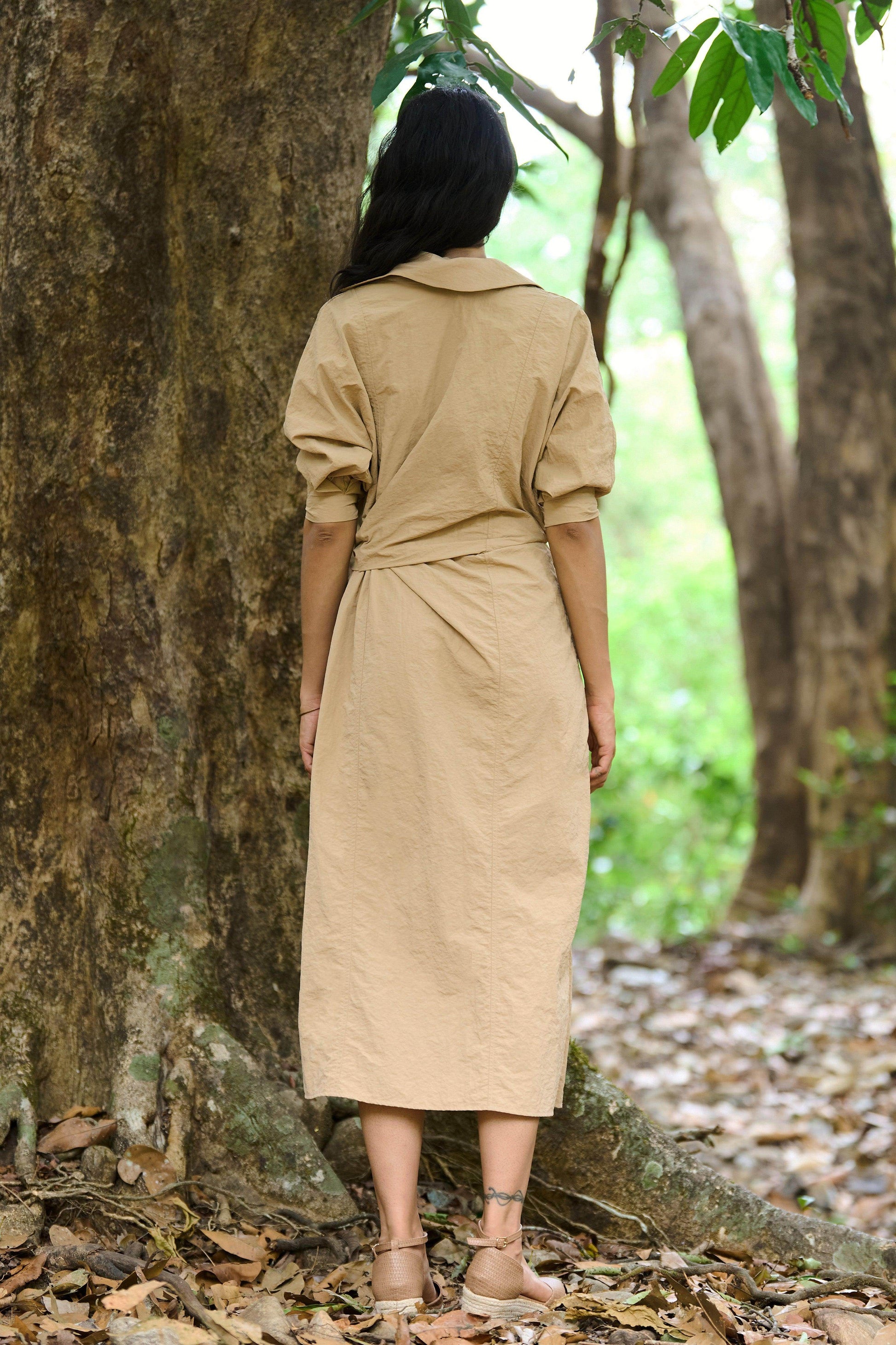 SIDE TIE MIDI - dash and dot