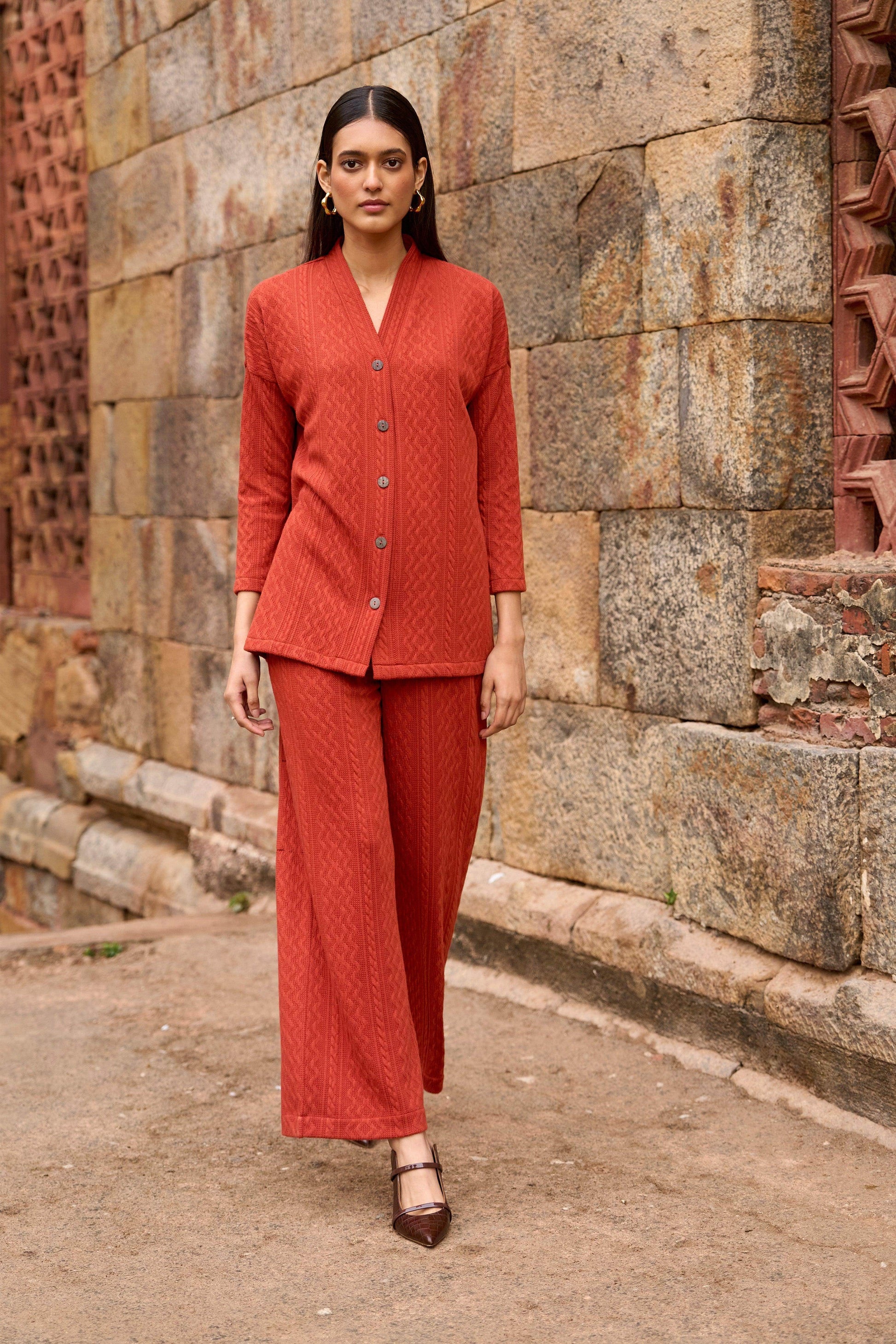 RUST KNIT SET - dash and dot