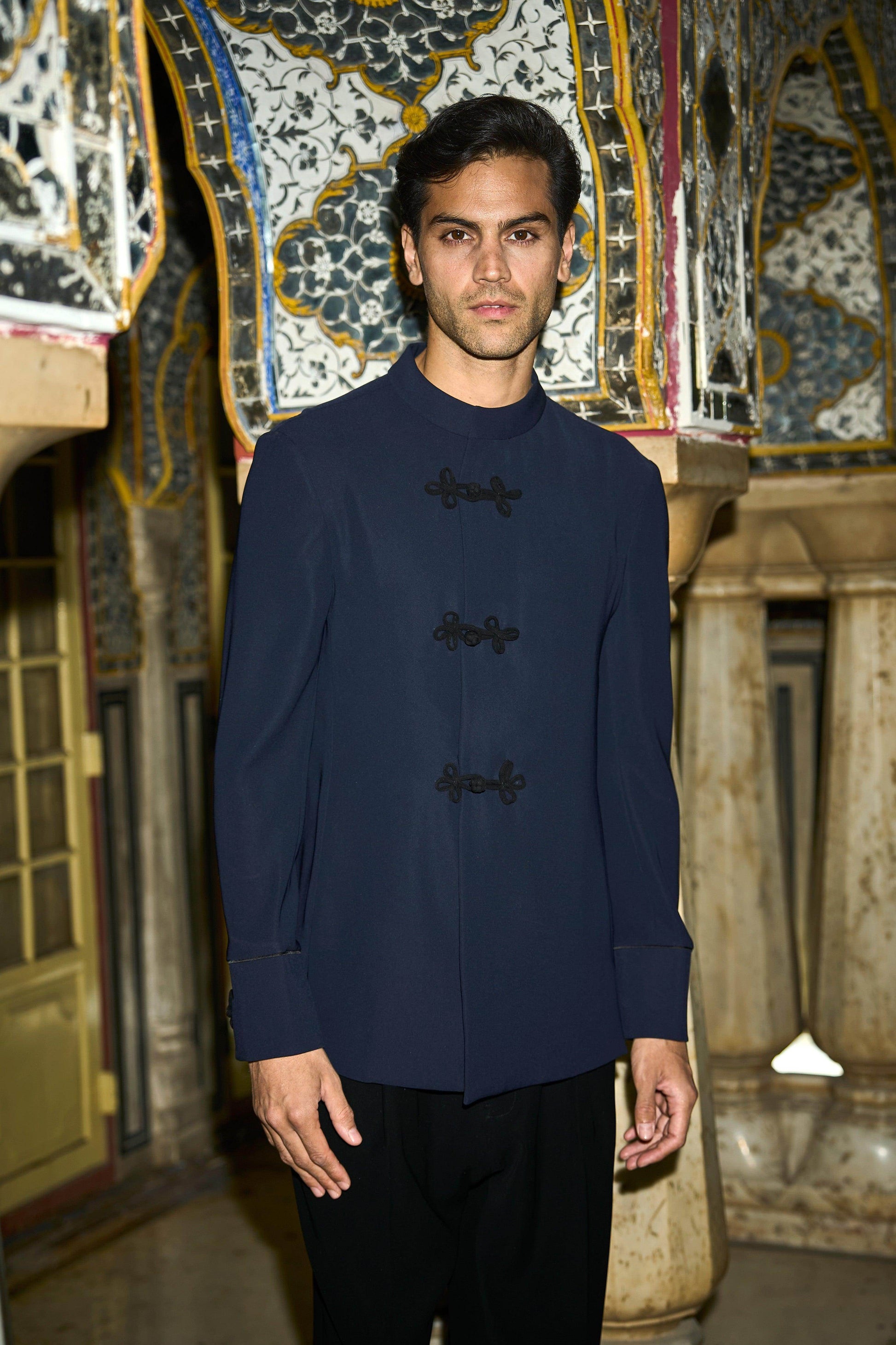 CONTRAST KNOT BUTTON SUIT - dash and dot