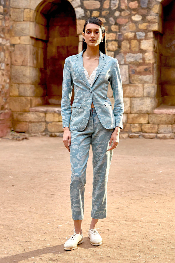 INDIGO JACQUARD PANT - dash and dot dash and dot