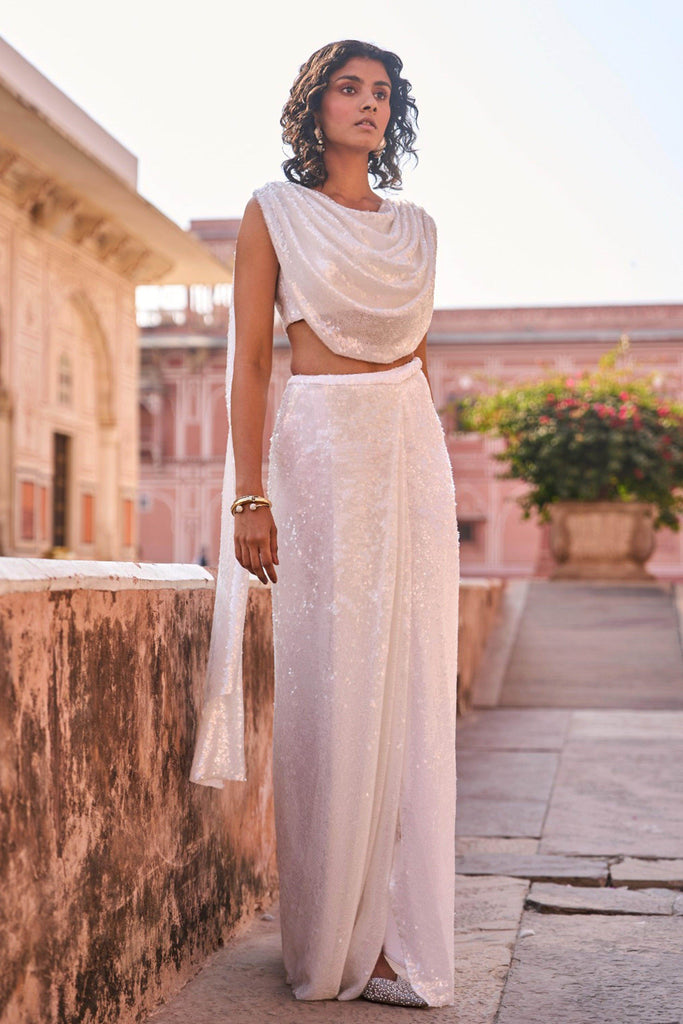 DRAPED SEQUIN SKIRT SET - dash and dot dash and dot