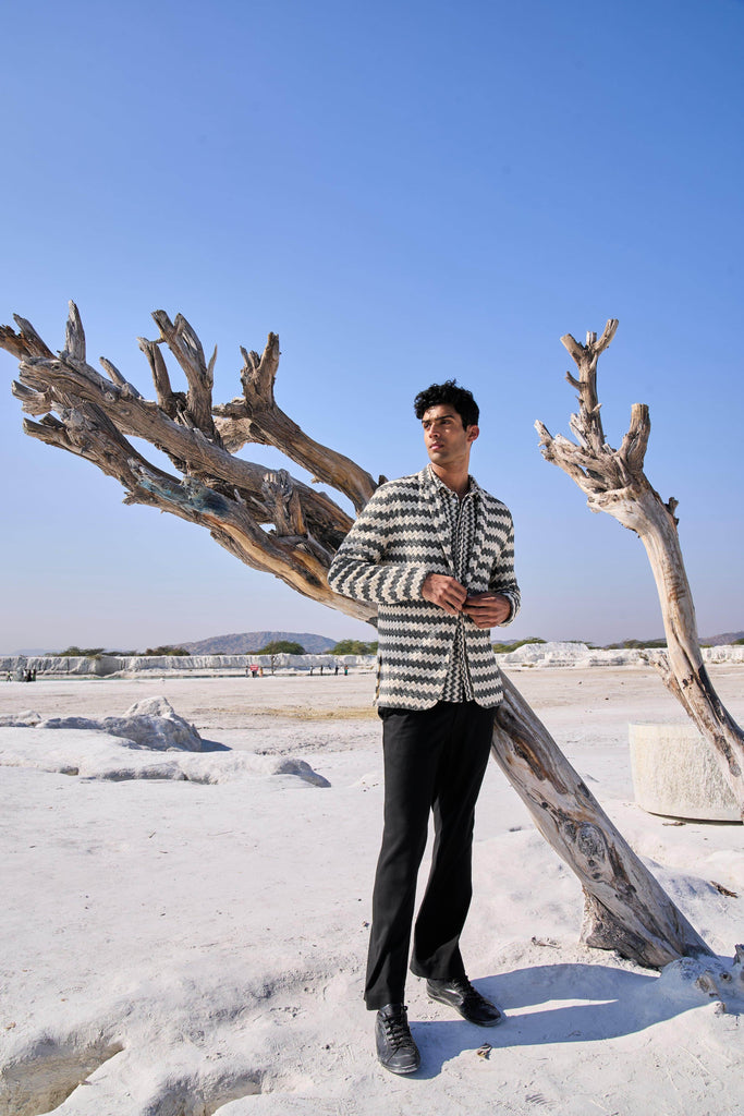 CHEVRON SHIRT AND JACKET SET - dash and dot dash and dot