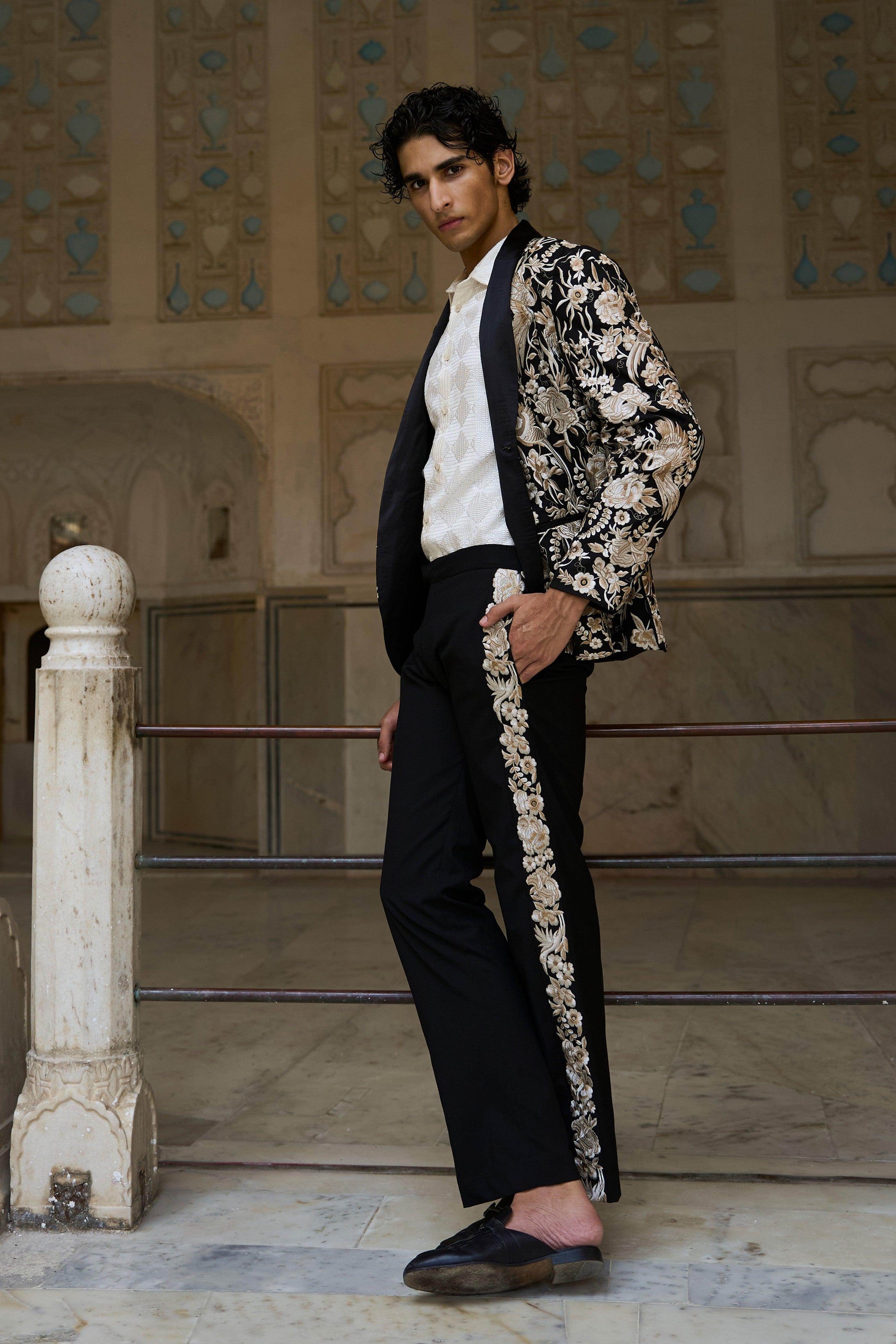 EMBROIDERED JACKET, SHIRT AND PANT - dash and dot